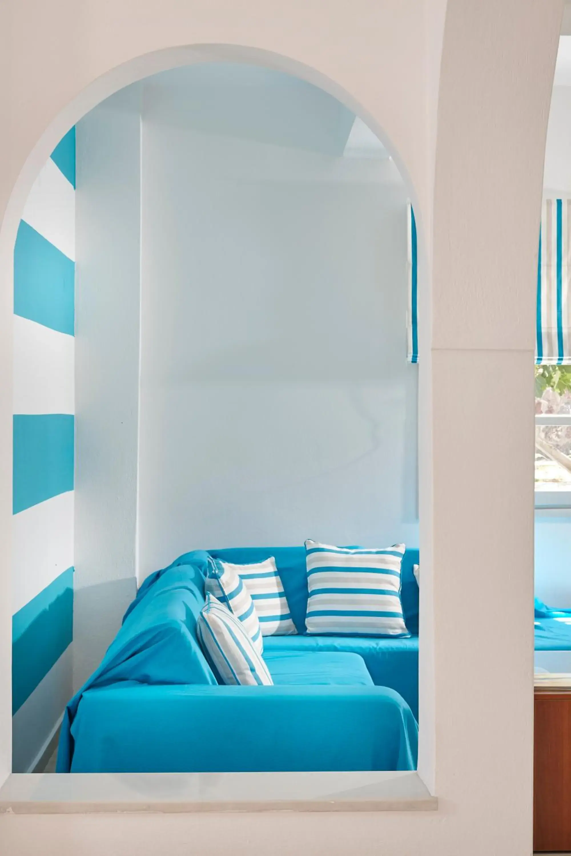 Lobby or reception, Bed in Terra Blue Santorini Lobby or reception, Bed in Terra Blue Santorini