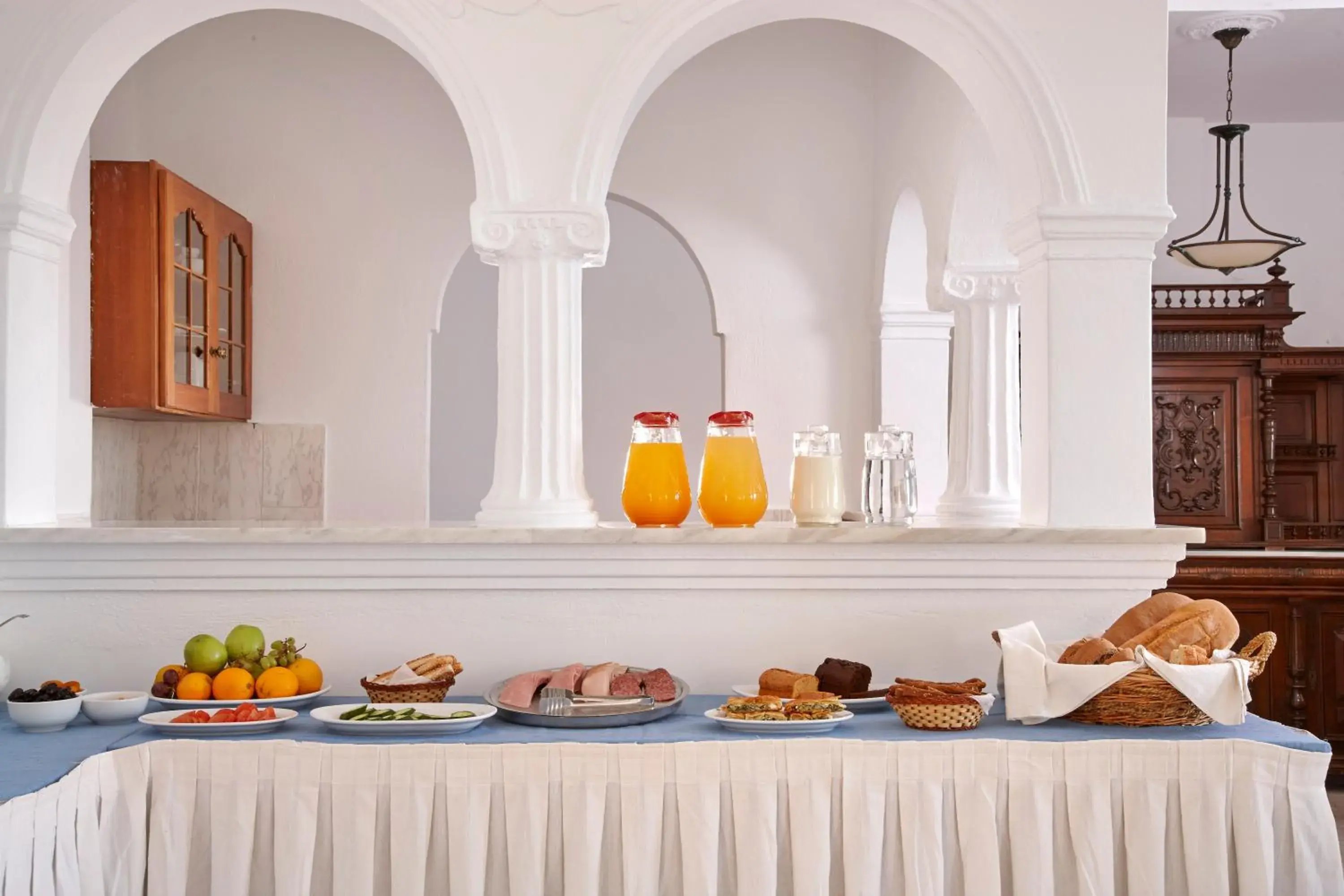 Continental breakfast in Terra Blue Santorini Continental breakfast in Terra Blue Santorini