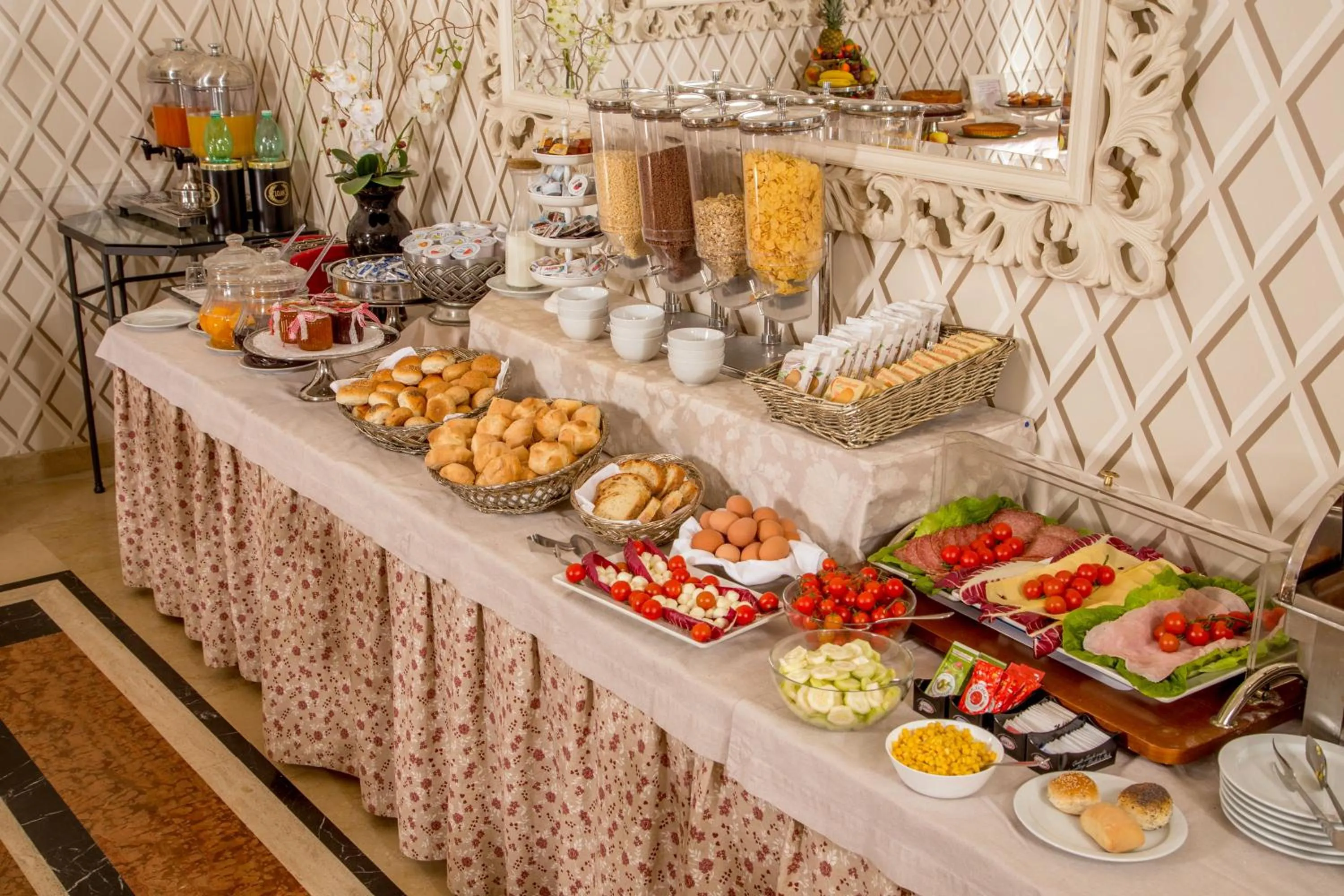 Continental breakfast in Hotel Villa Glori