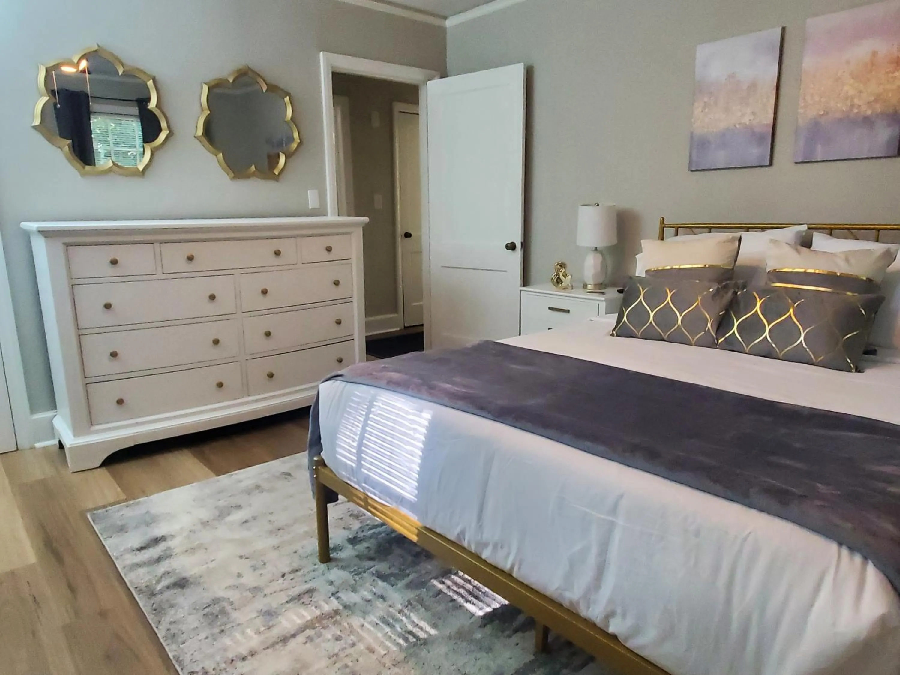 Bedroom, Bed in Cheerful 2 BR Near Colleges, Downtown, Attractions