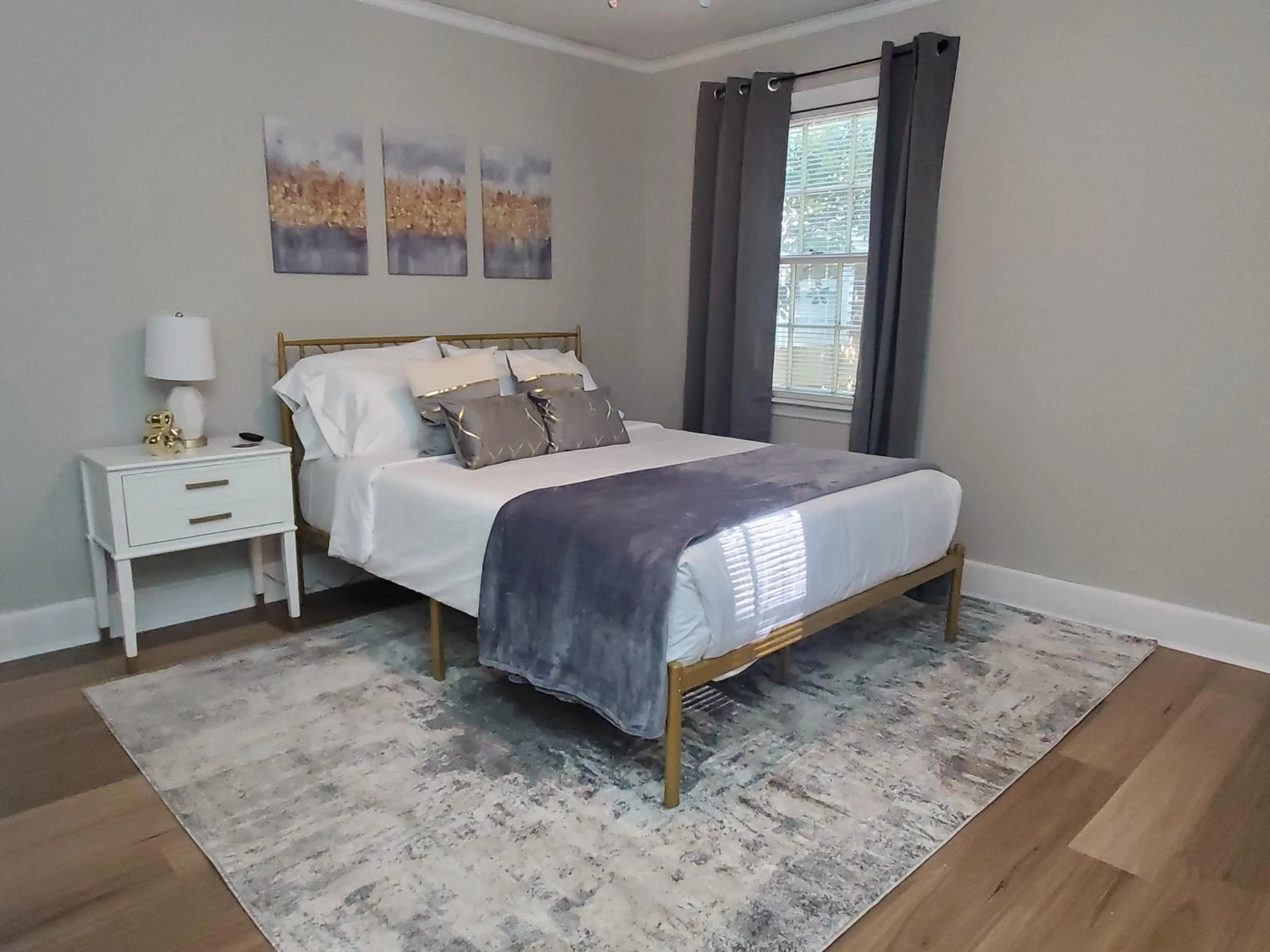 Bedroom, Bed in Cheerful 2 BR Near Colleges, Downtown, Attractions