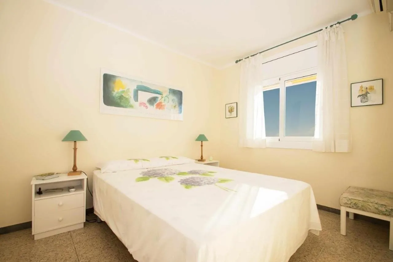 Living room, Bed in Maresme Beach Apartment