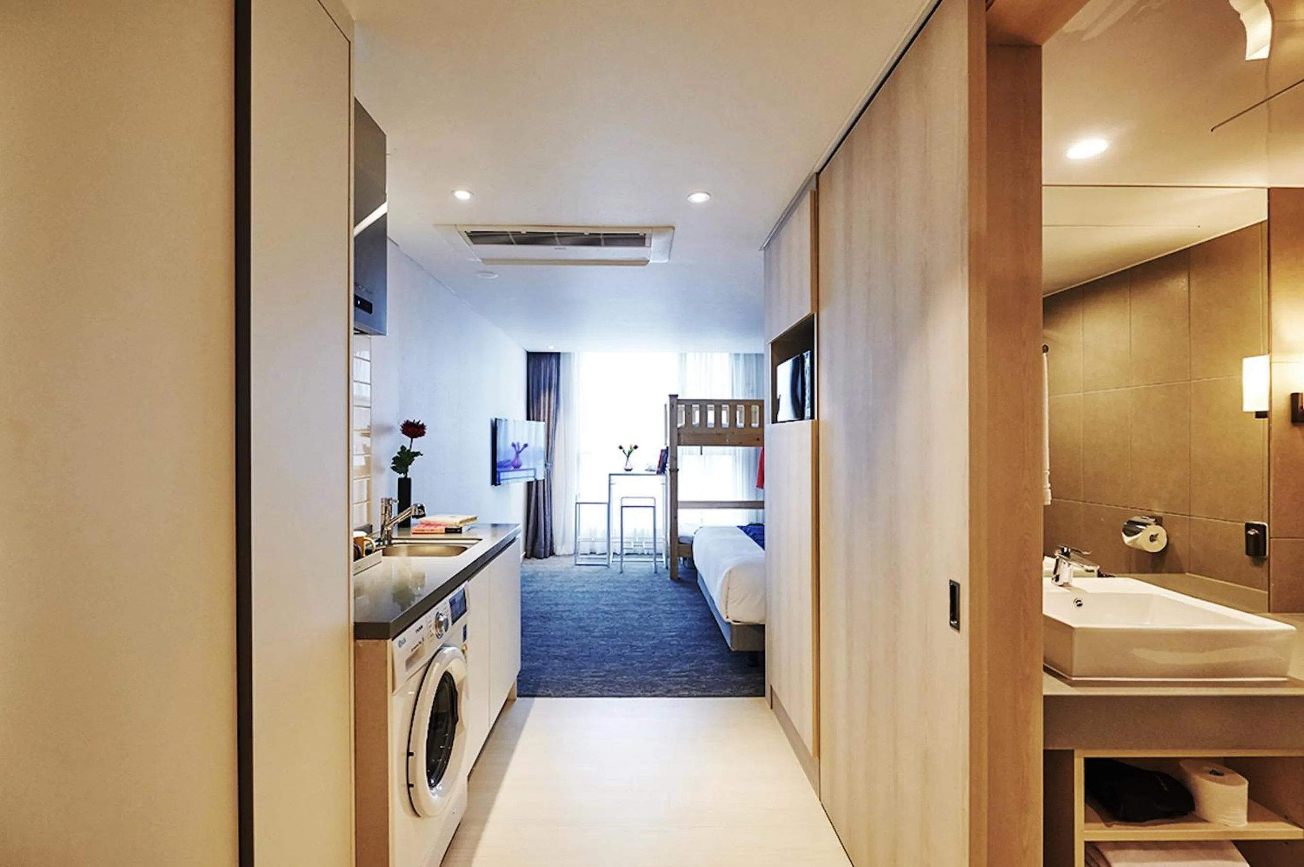 Bed in Jeju Pureun Hotel