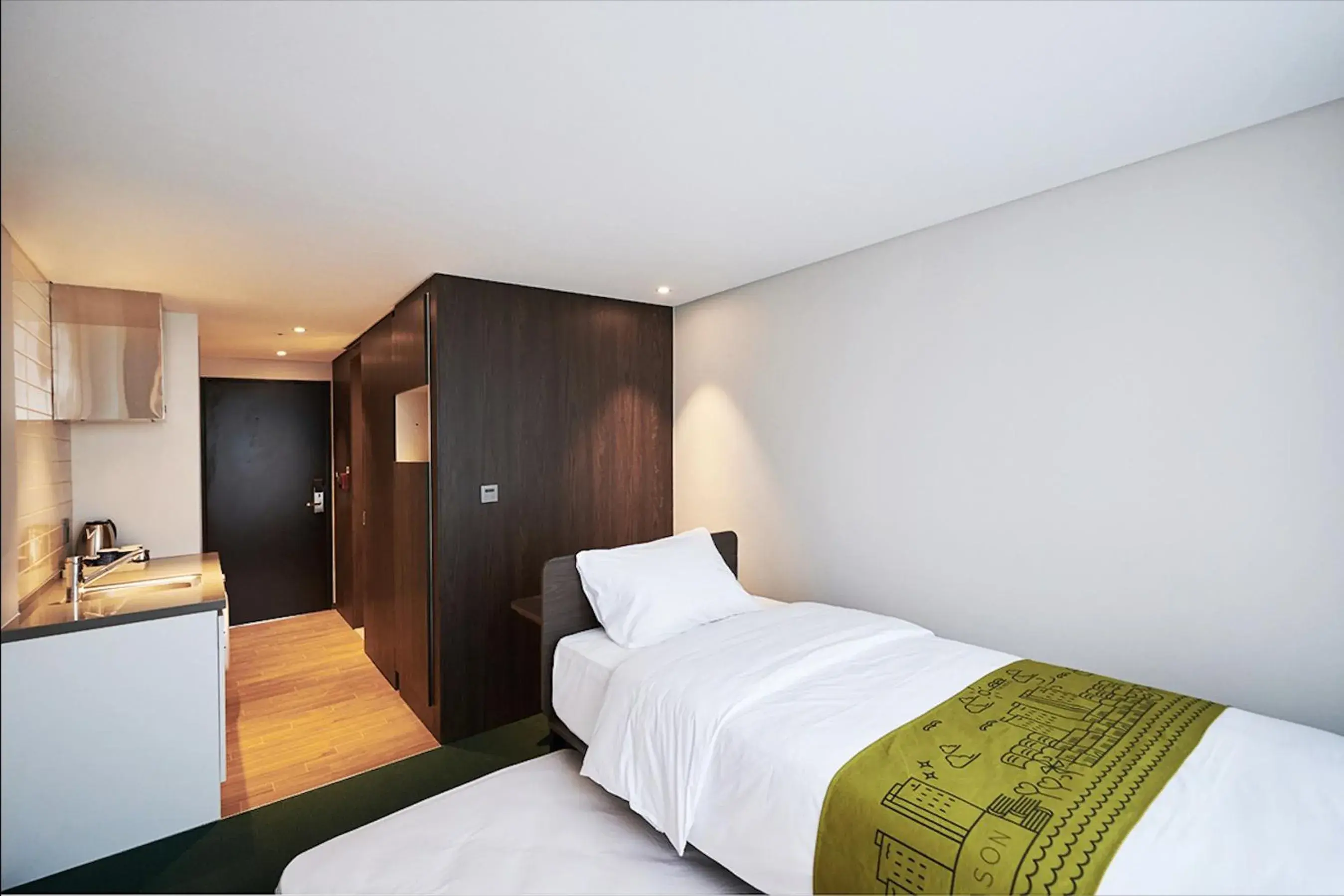 Bed in Jeju Pureun Hotel Bed in Jeju Pureun Hotel