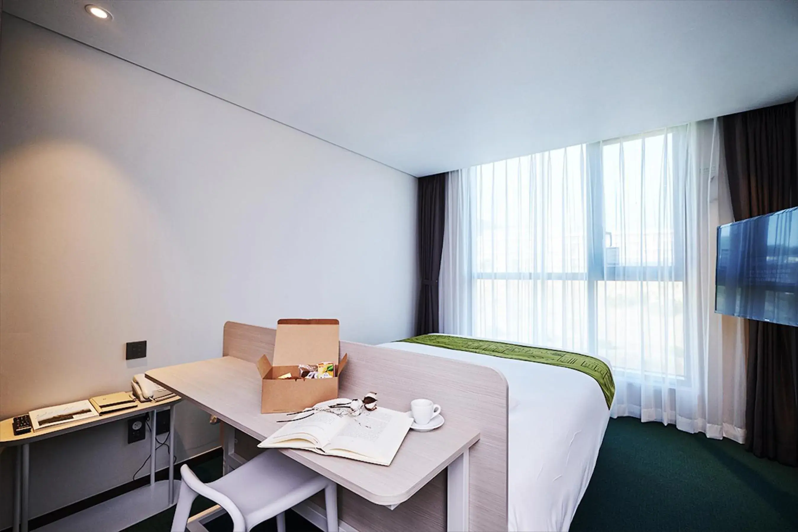 Bed in Jeju Pureun Hotel Bed in Jeju Pureun Hotel