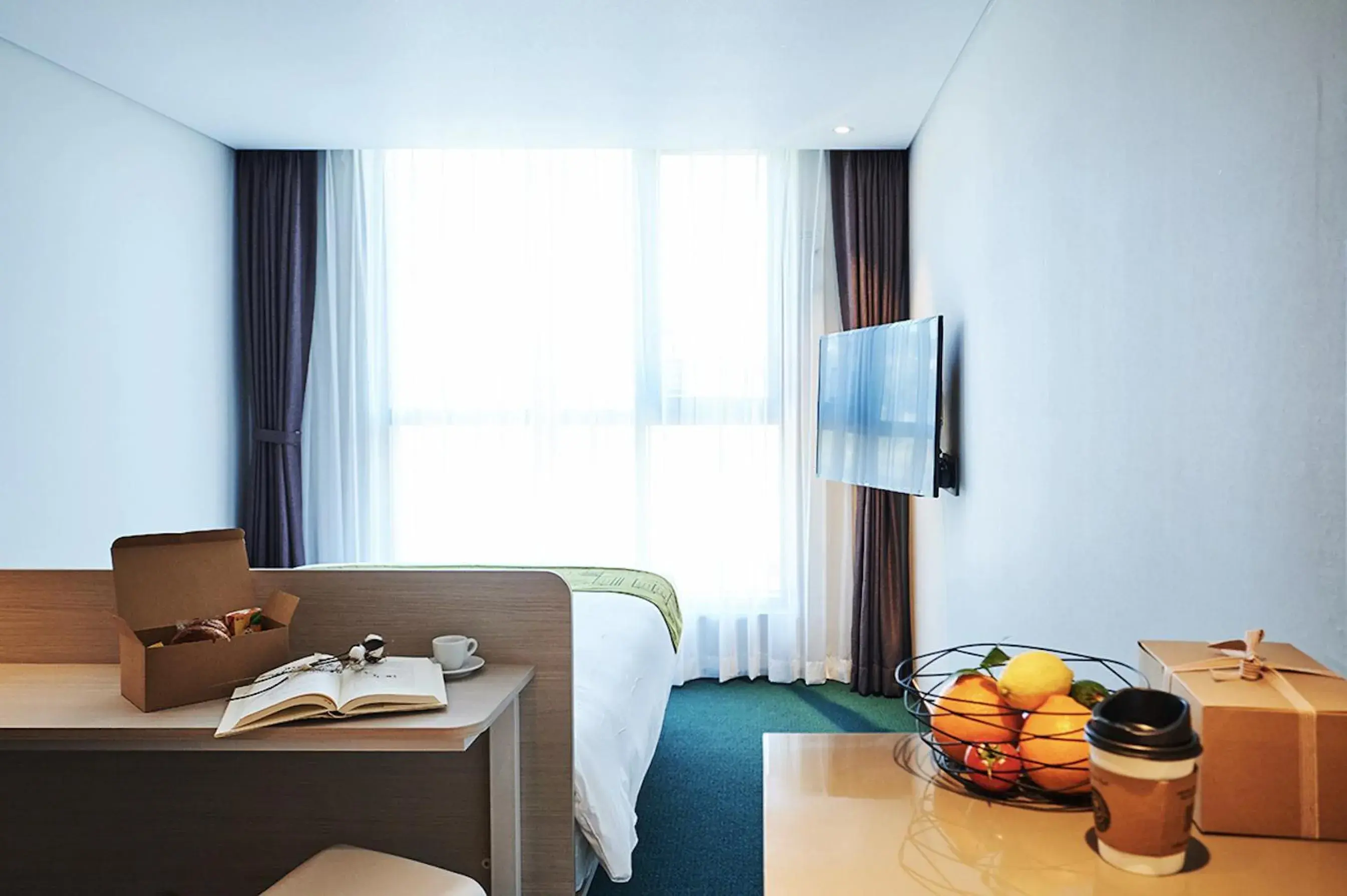 Bed in Jeju Pureun Hotel Bed in Jeju Pureun Hotel