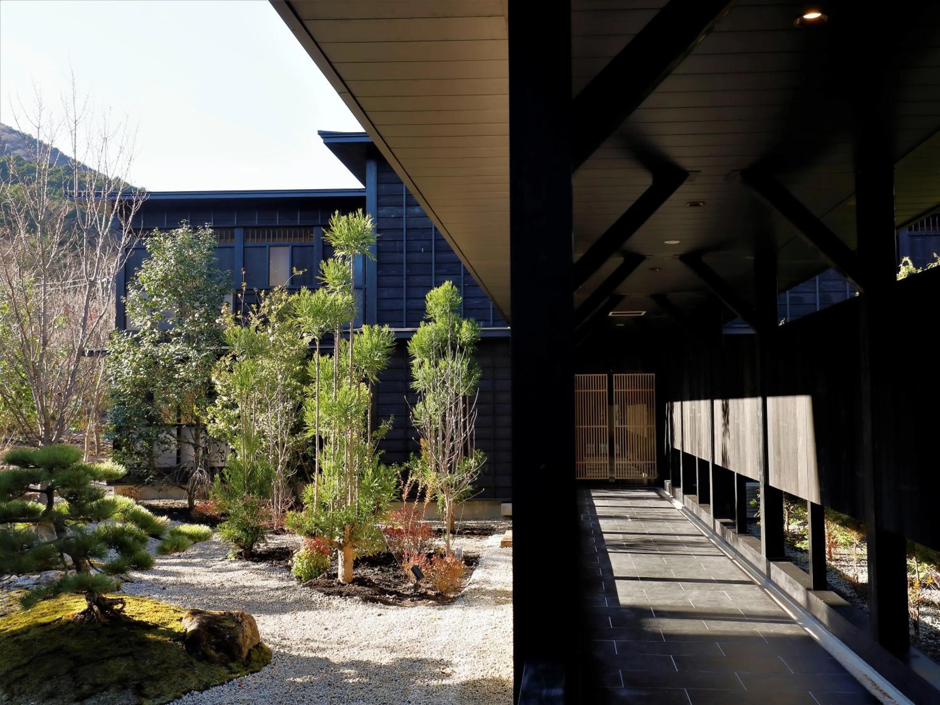 Inner courtyard view in Hotel Morinokaze Hakone Sengokuhara