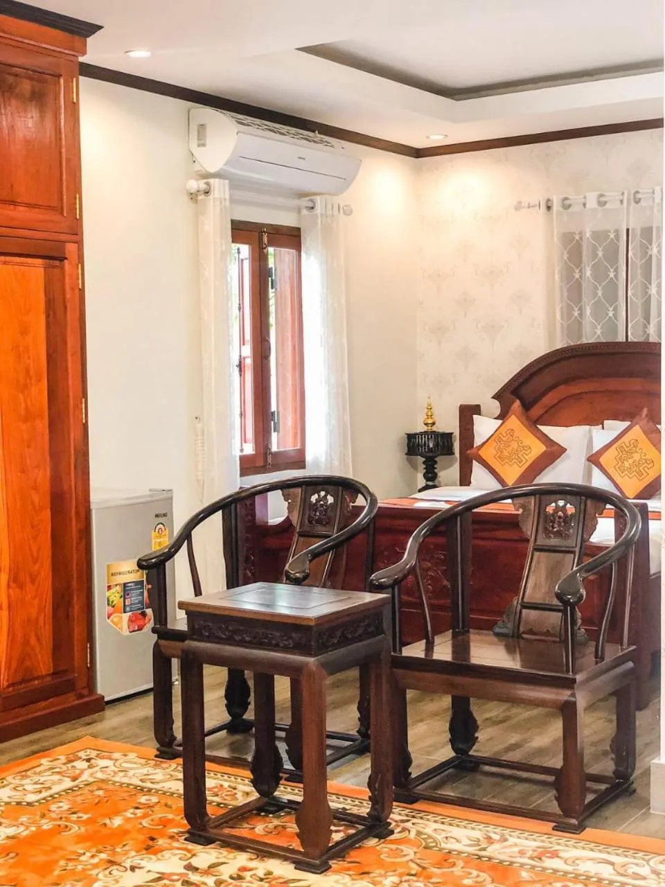 Seating area in Ananta Hotel Luangprabang