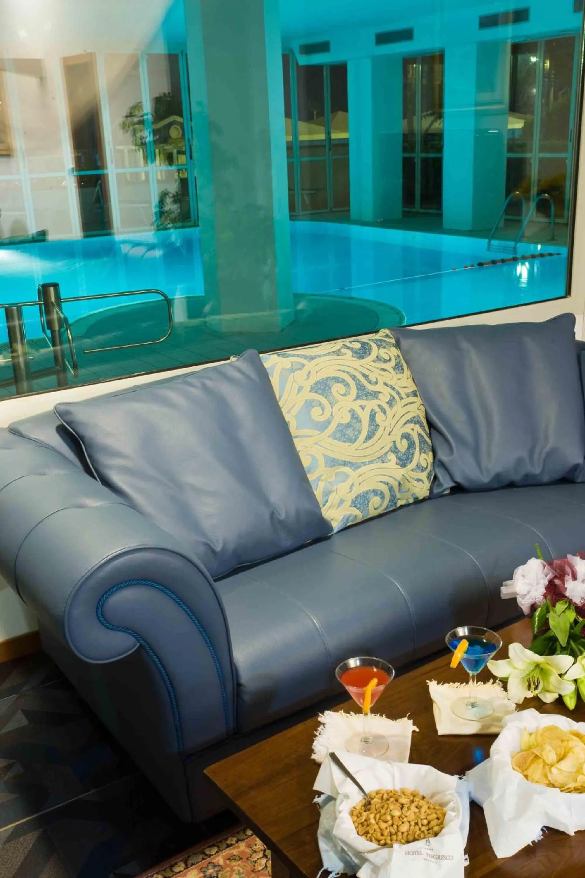 Pool view in Hotel Negresco