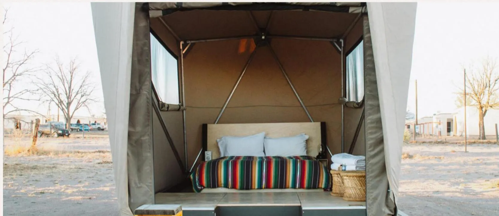 Bed in El Cosmico