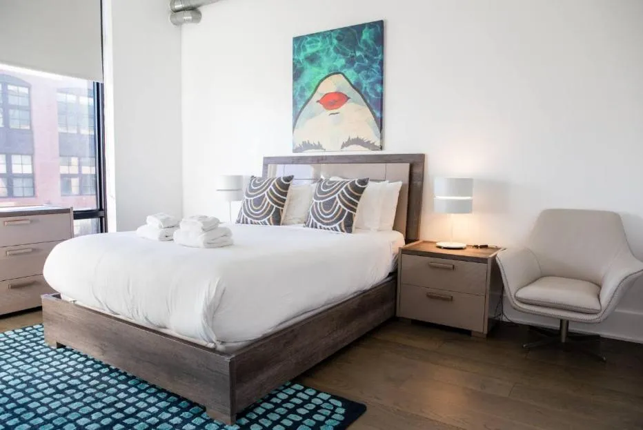 Bedroom, Bed in Dharma Home Suites Hoboken