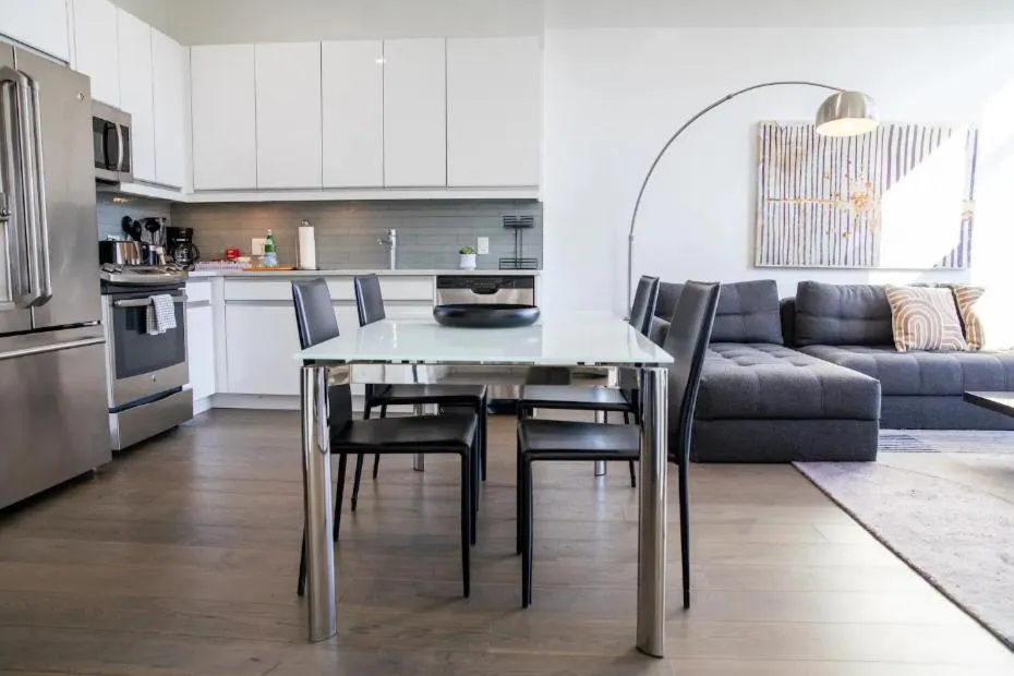Dining area in Dharma Home Suites Hoboken