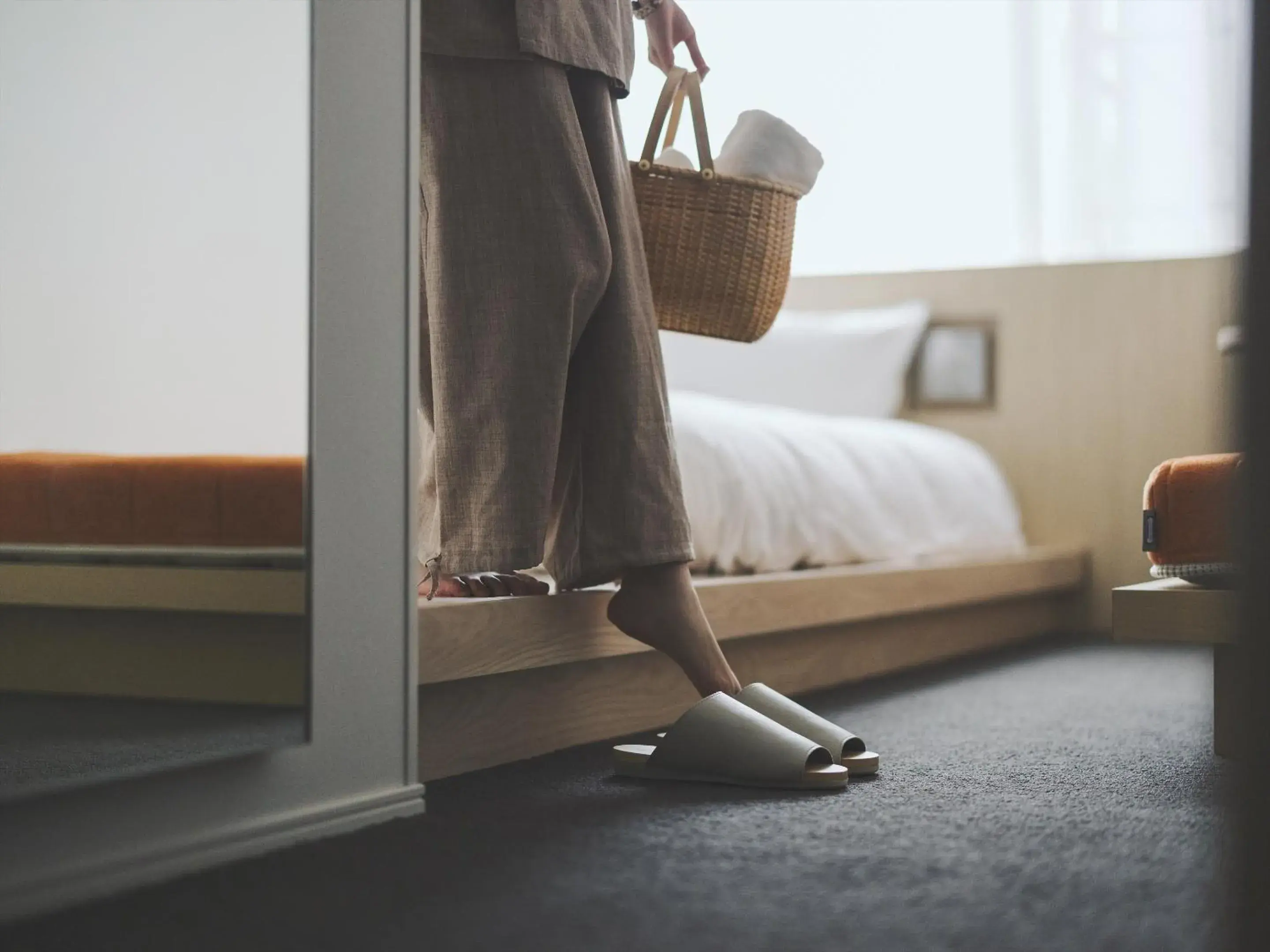 Bed in SOKI Kanazawa Bed in SOKI Kanazawa