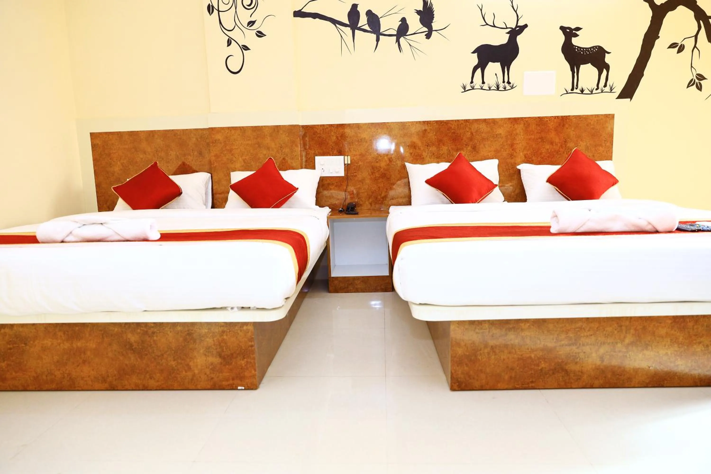 Bedroom, Bed in Sasthi Suites