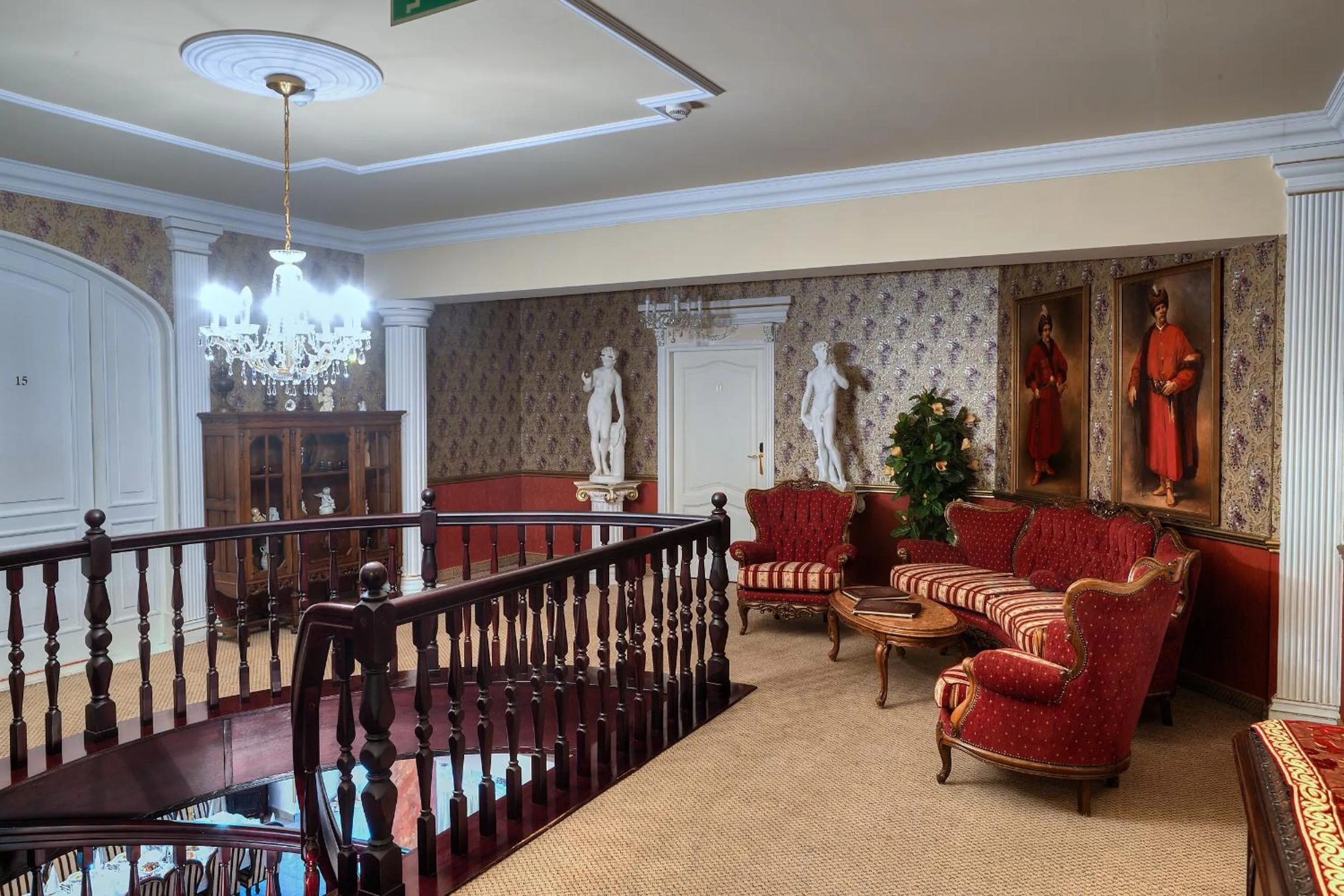 Lobby or reception in Dworek Hetmanski