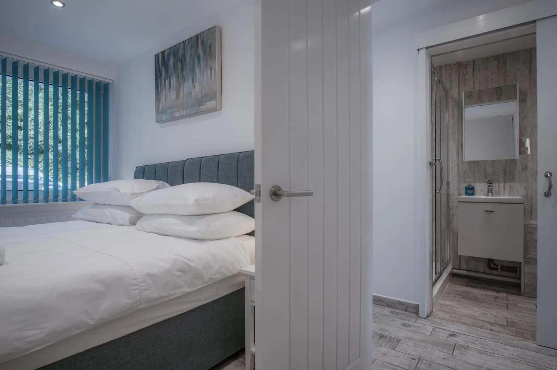 Floor plan, Bed in Beach Court - 1 Bedroom Apartment - Saundersfoot