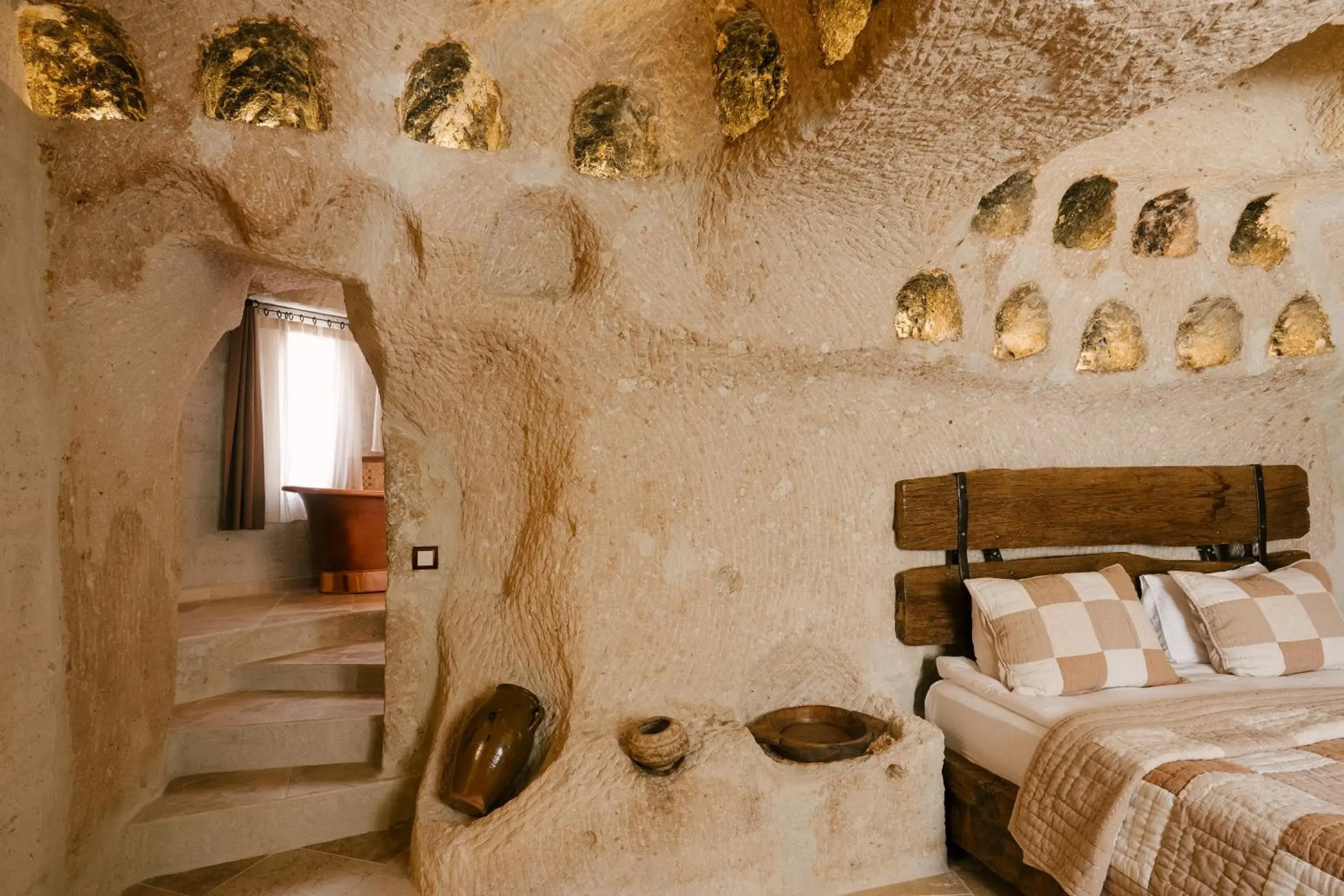 Bed in Cappadocia Cave Suites Adult Only Bed in Cappadocia Cave Suites Adult Only