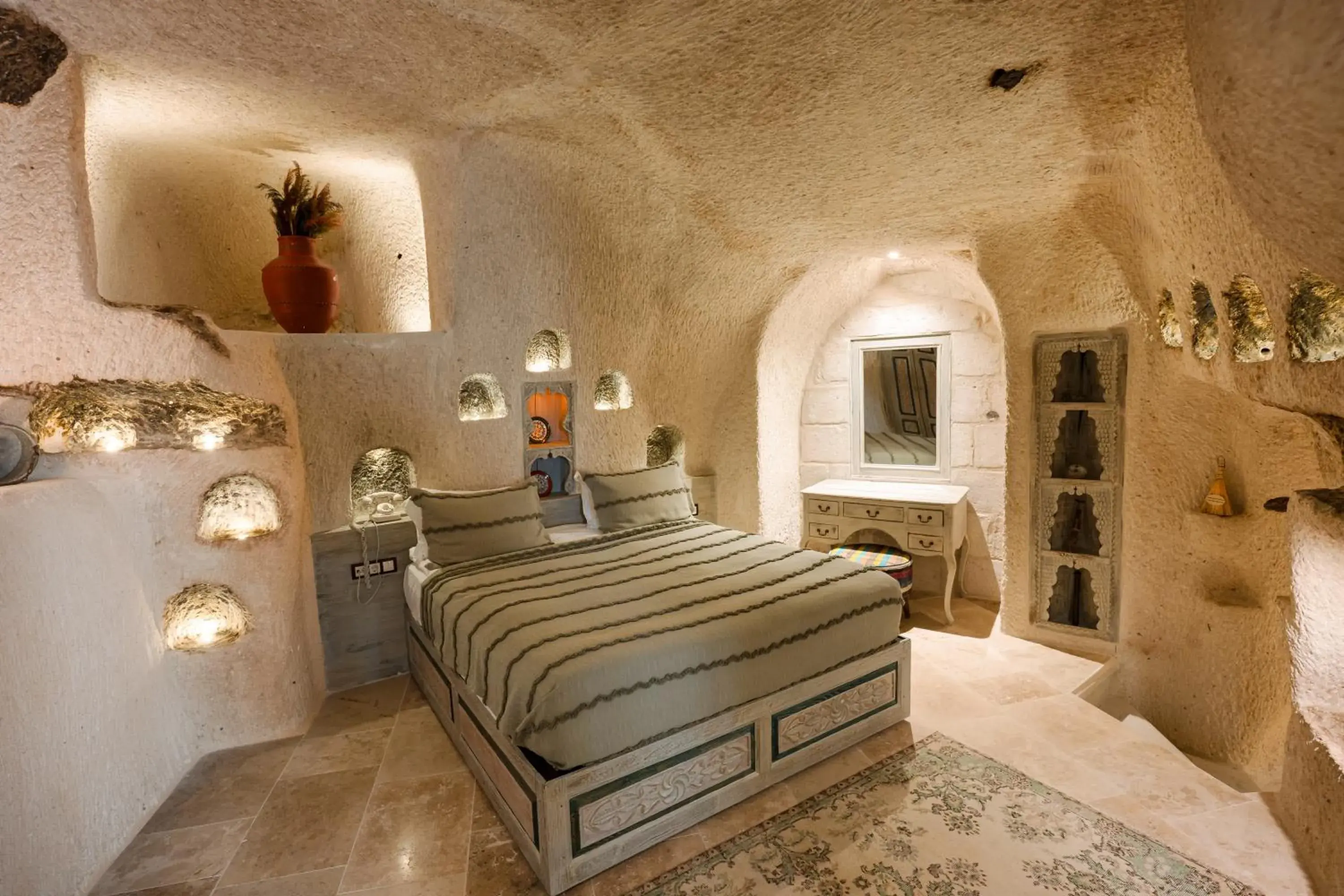Bed in Cappadocia Cave Suites Adult Only Bed in Cappadocia Cave Suites Adult Only