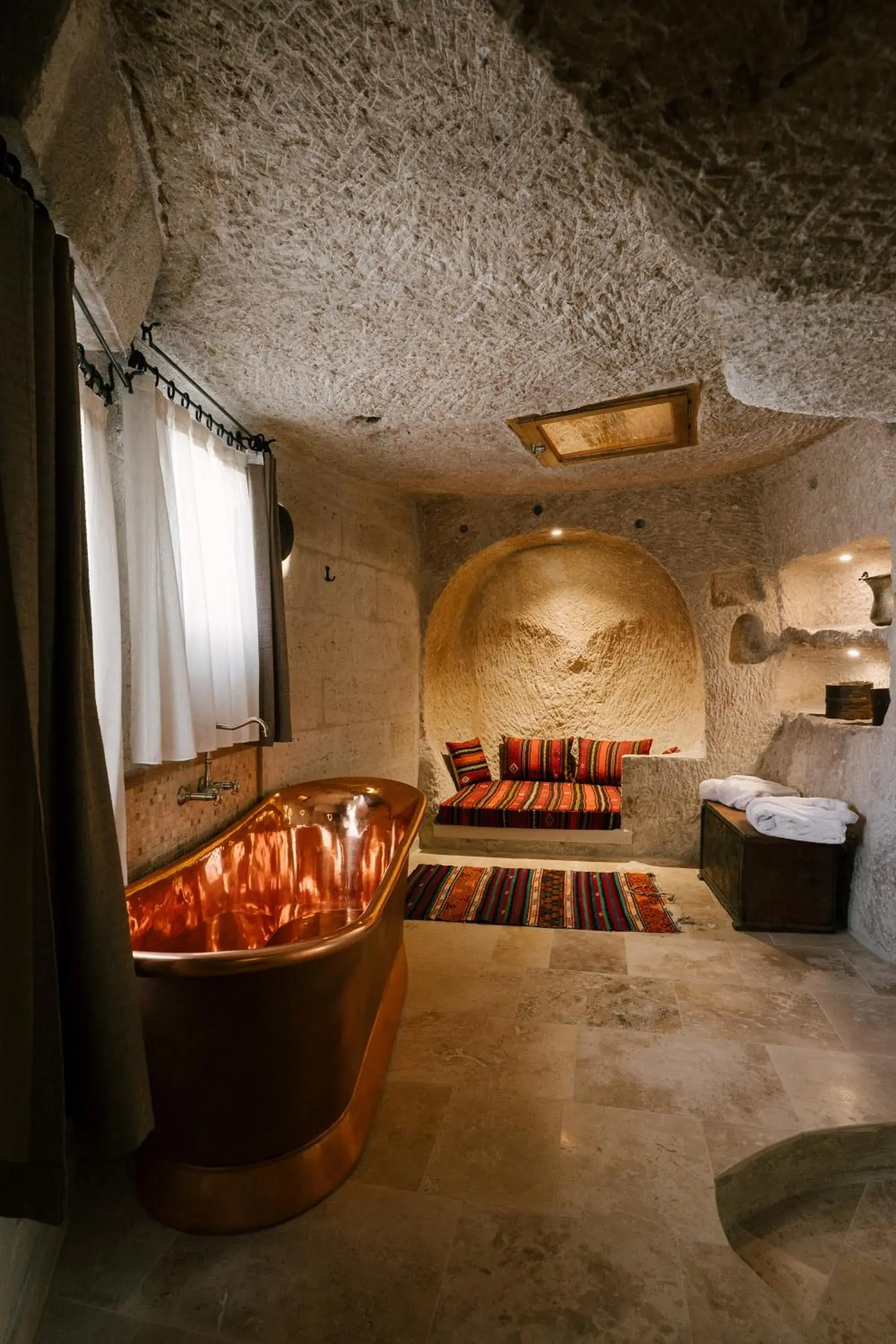 Bath, Bed in Cappadocia Cave Suites Adult Only Bath, Bed in Cappadocia Cave Suites Adult Only