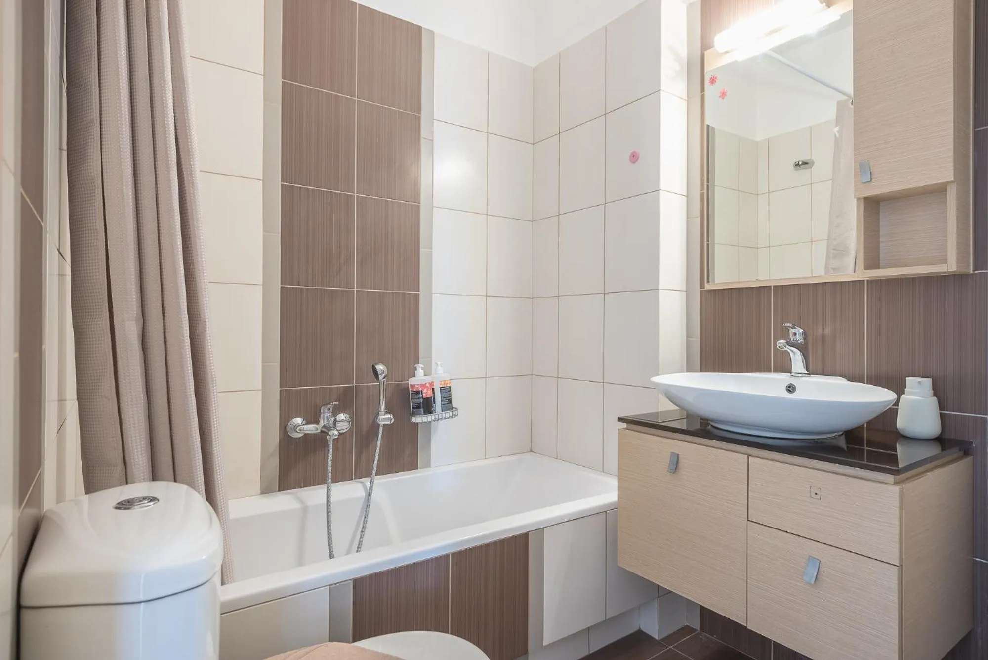 Toilet in Elegant Home with Balcony by CloudKeys