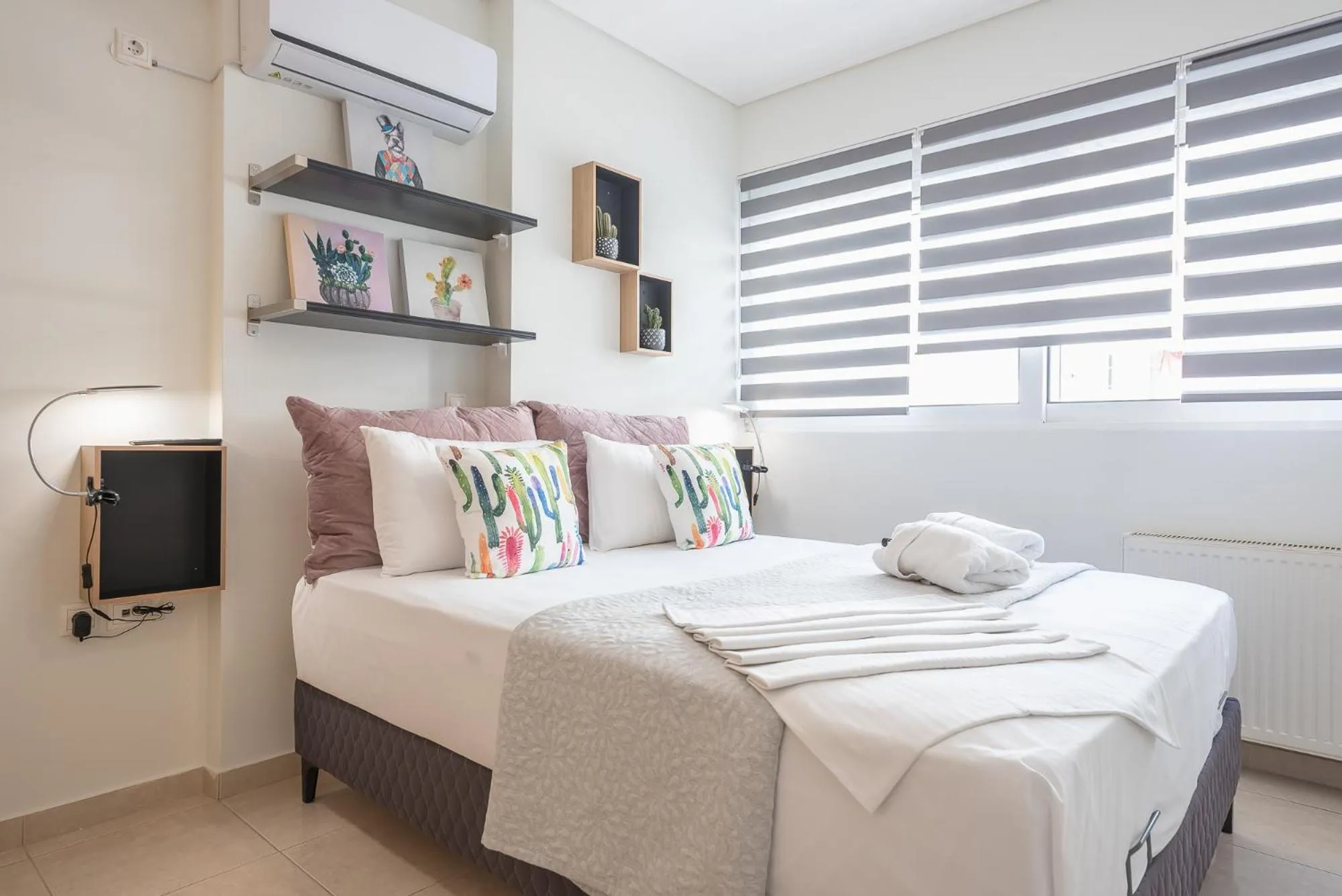 Bed in Elegant Home with Balcony by CloudKeys