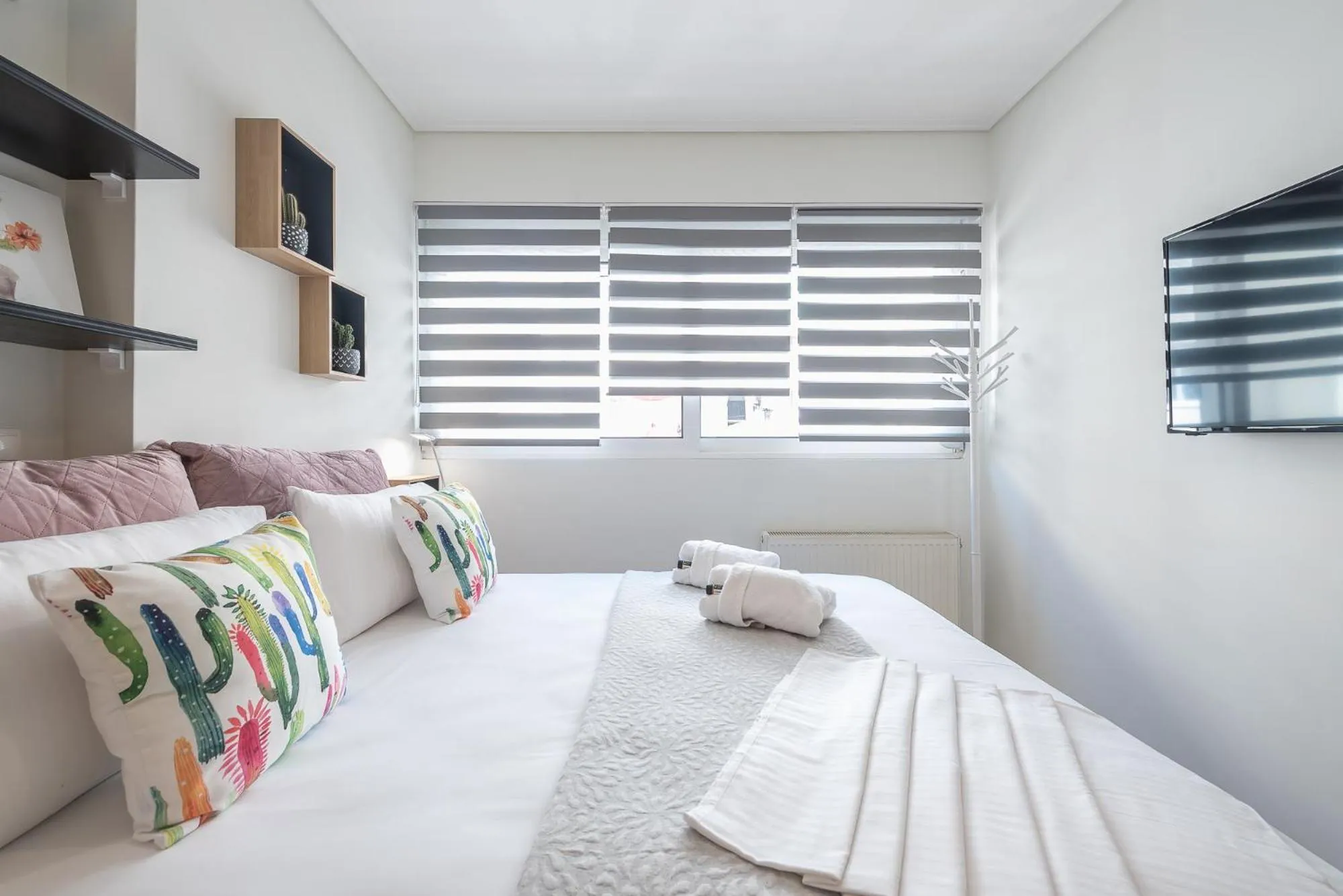 Bed in Elegant Home with Balcony by CloudKeys