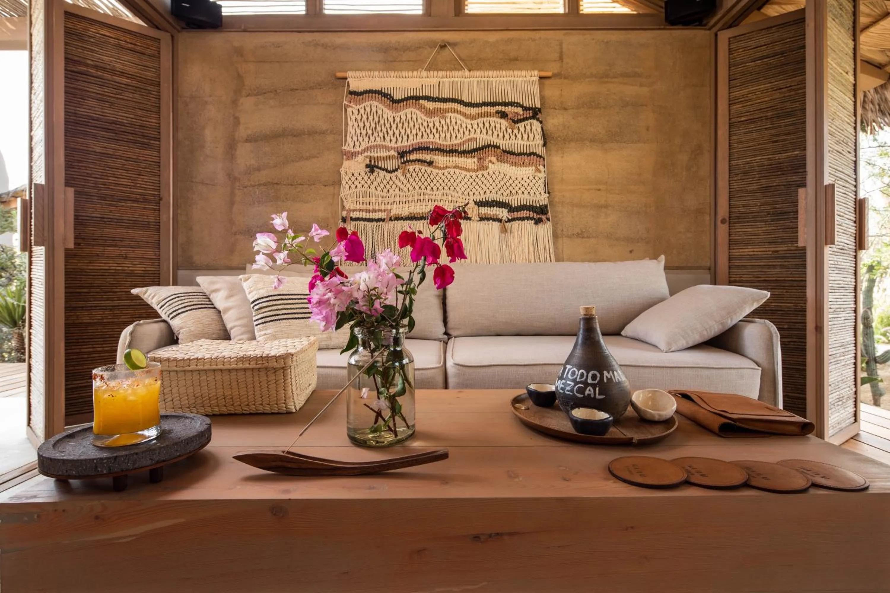 Living room in El Perdido Desert Dream- Todos Santos Adults Only