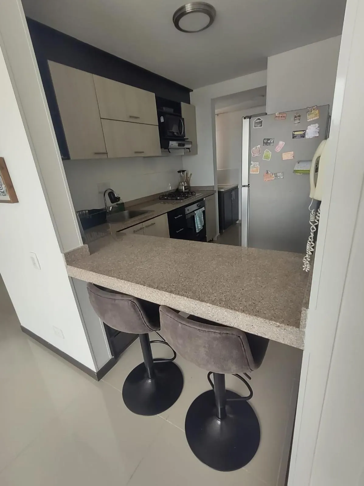 Kitchen or kitchenette in Valle del lili cozy apartment