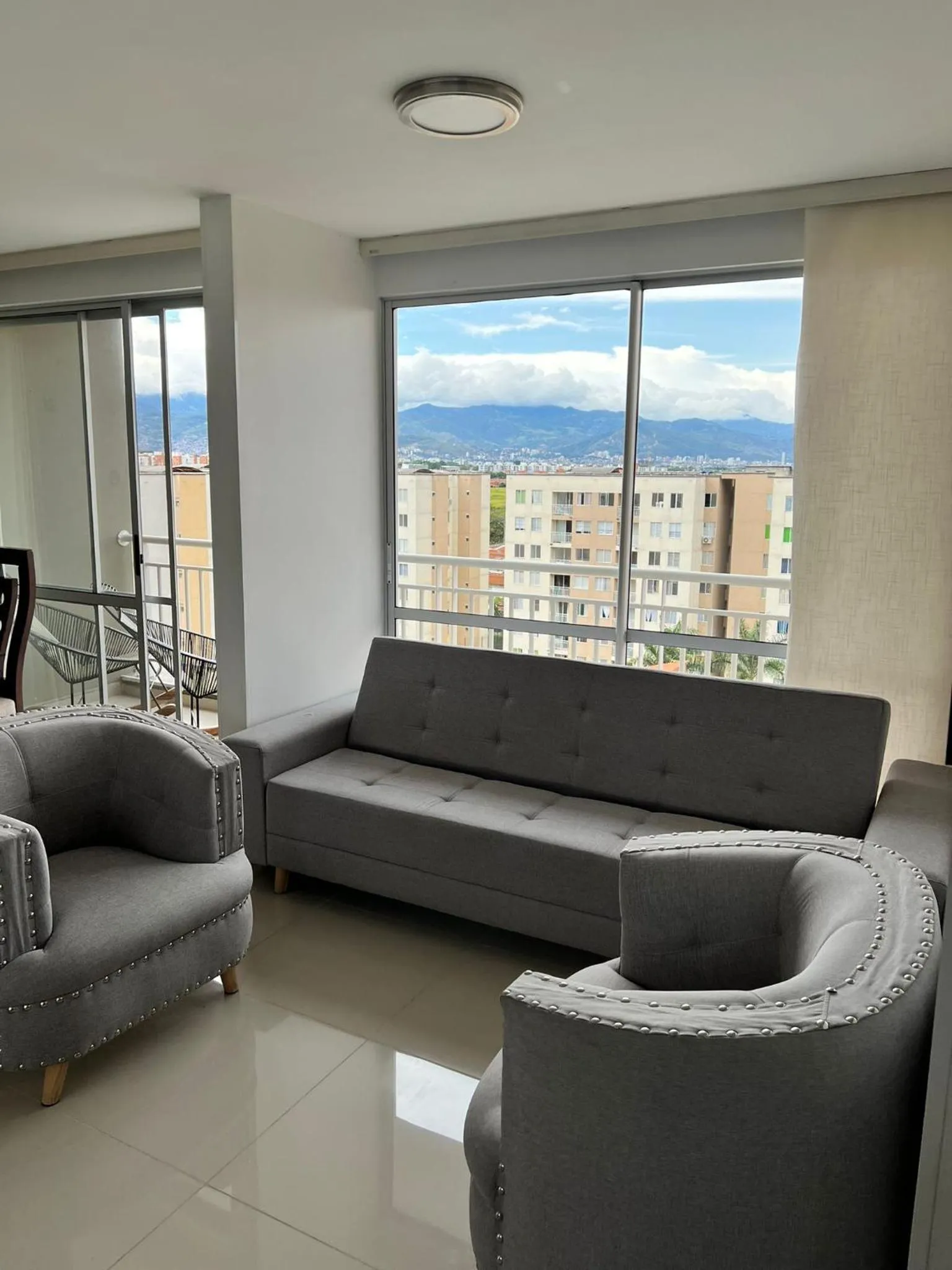 Living room in Valle del lili cozy apartment