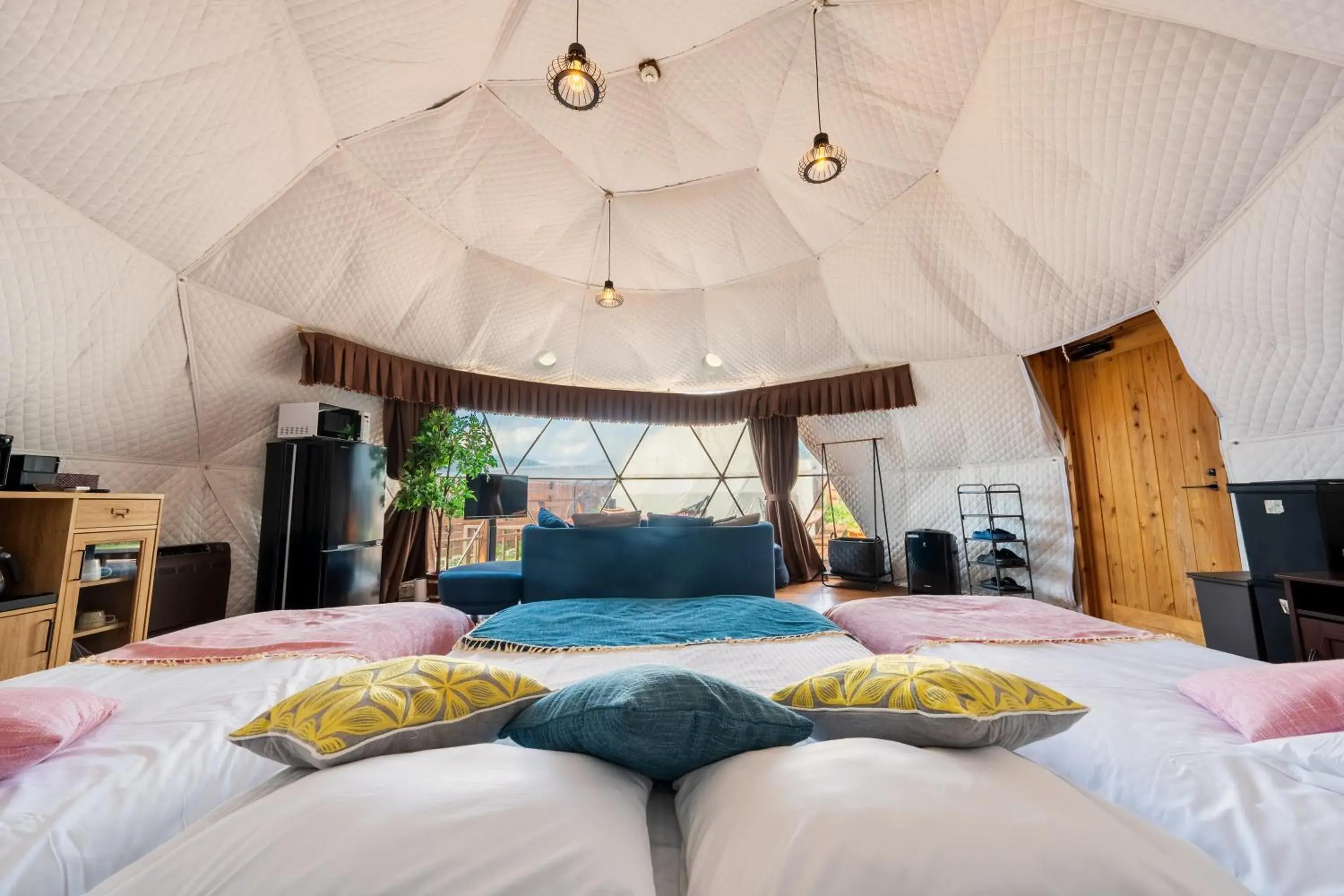 Bed in Yufuin Hanarenoyado Yukagetsu Bed in Yufuin Hanarenoyado Yukagetsu