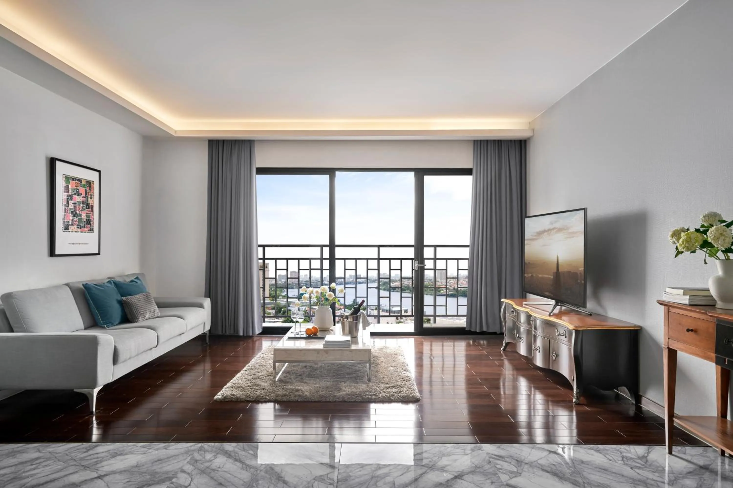 Living room in Oakwood Hotel & Apartments Saigon