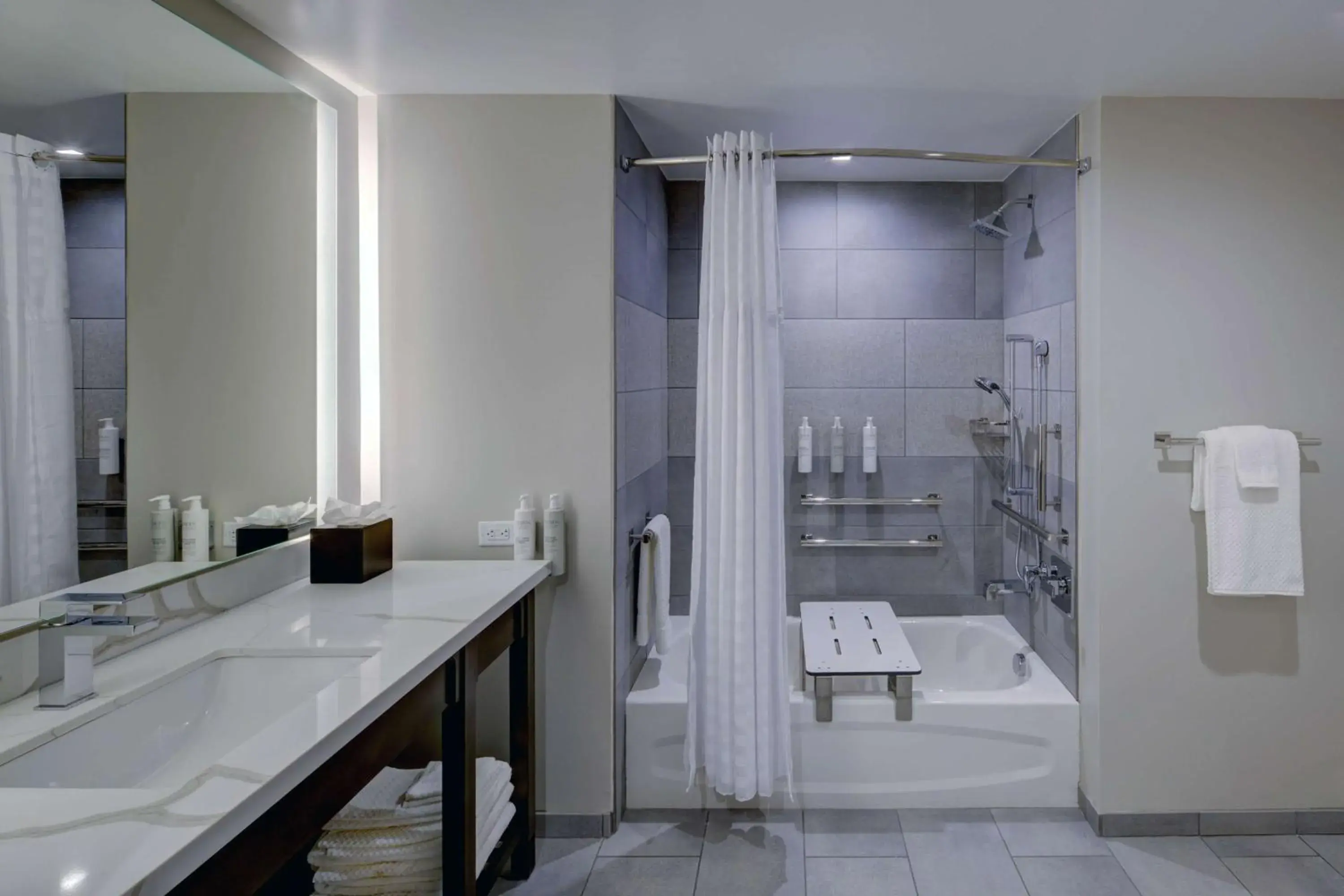 Two-Room King Suite with Bath Tub - Mobility Accessible in Embassy Suites By Hilton Virginia Beach Oceanfront Resort Two-Room King Suite with Bath Tub - Mobility Accessible in Embassy Suites By Hilton Virginia Beach Oceanfront Resort