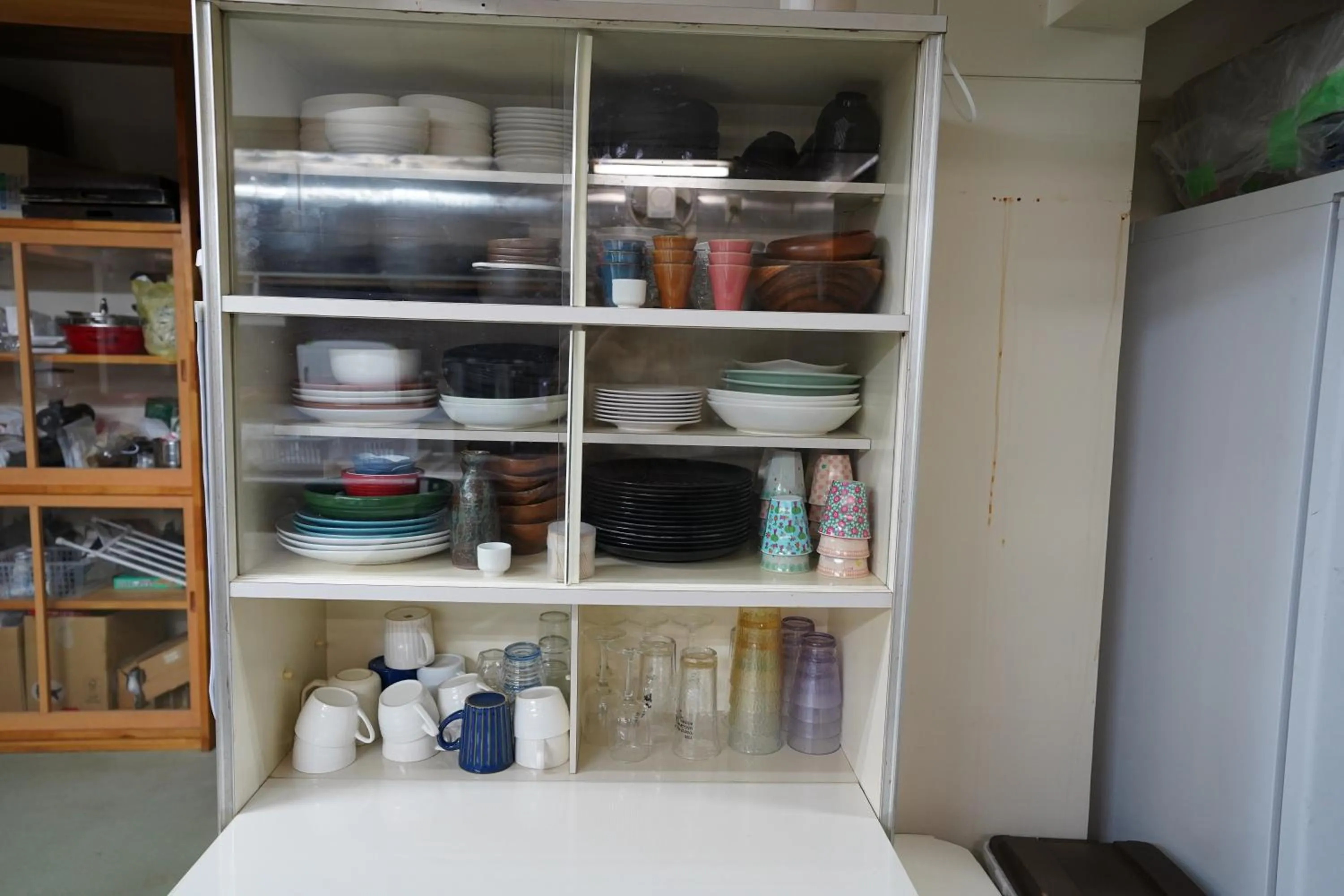 Communal kitchen in Hostel Murasaki