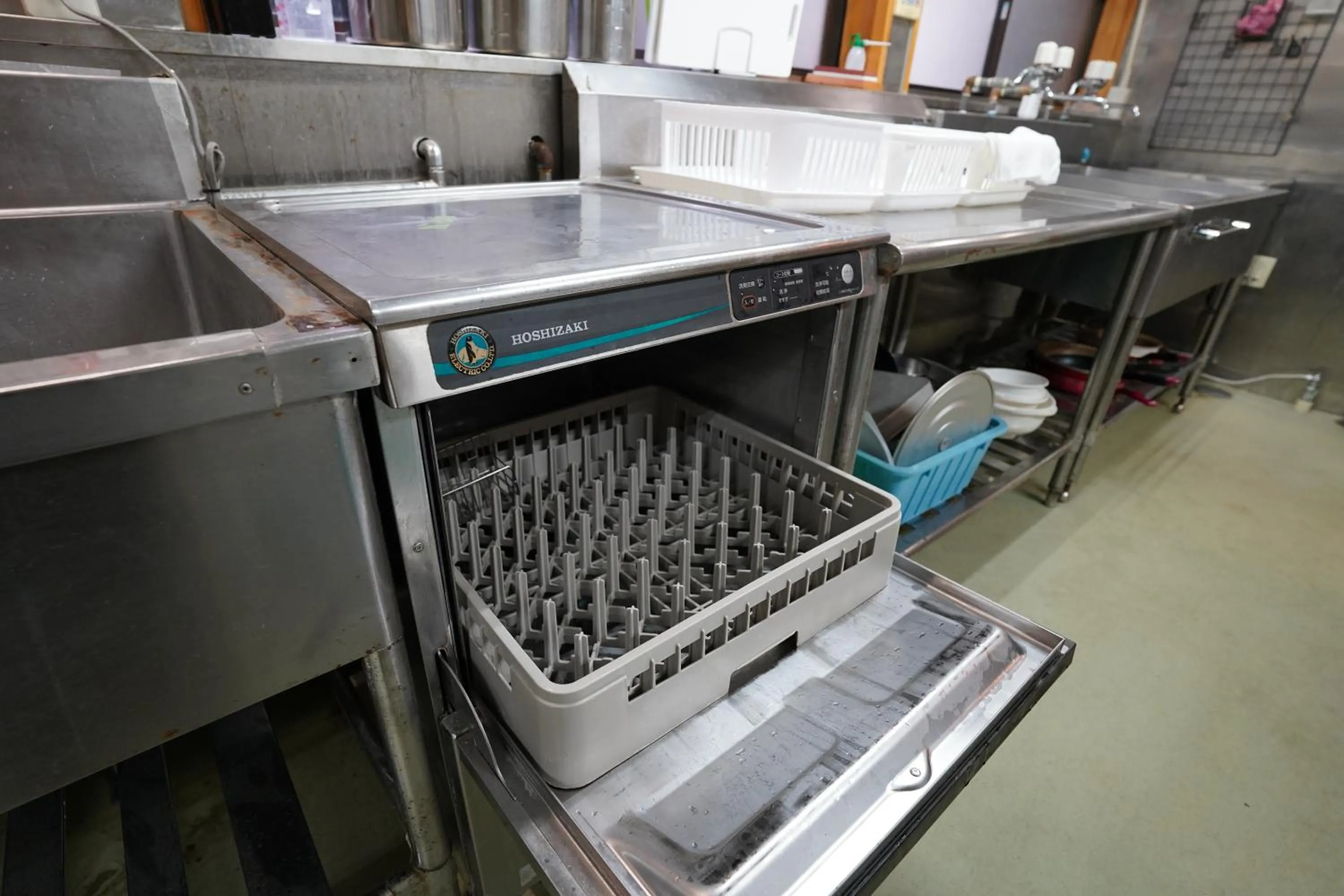 Communal kitchen in Hostel Murasaki