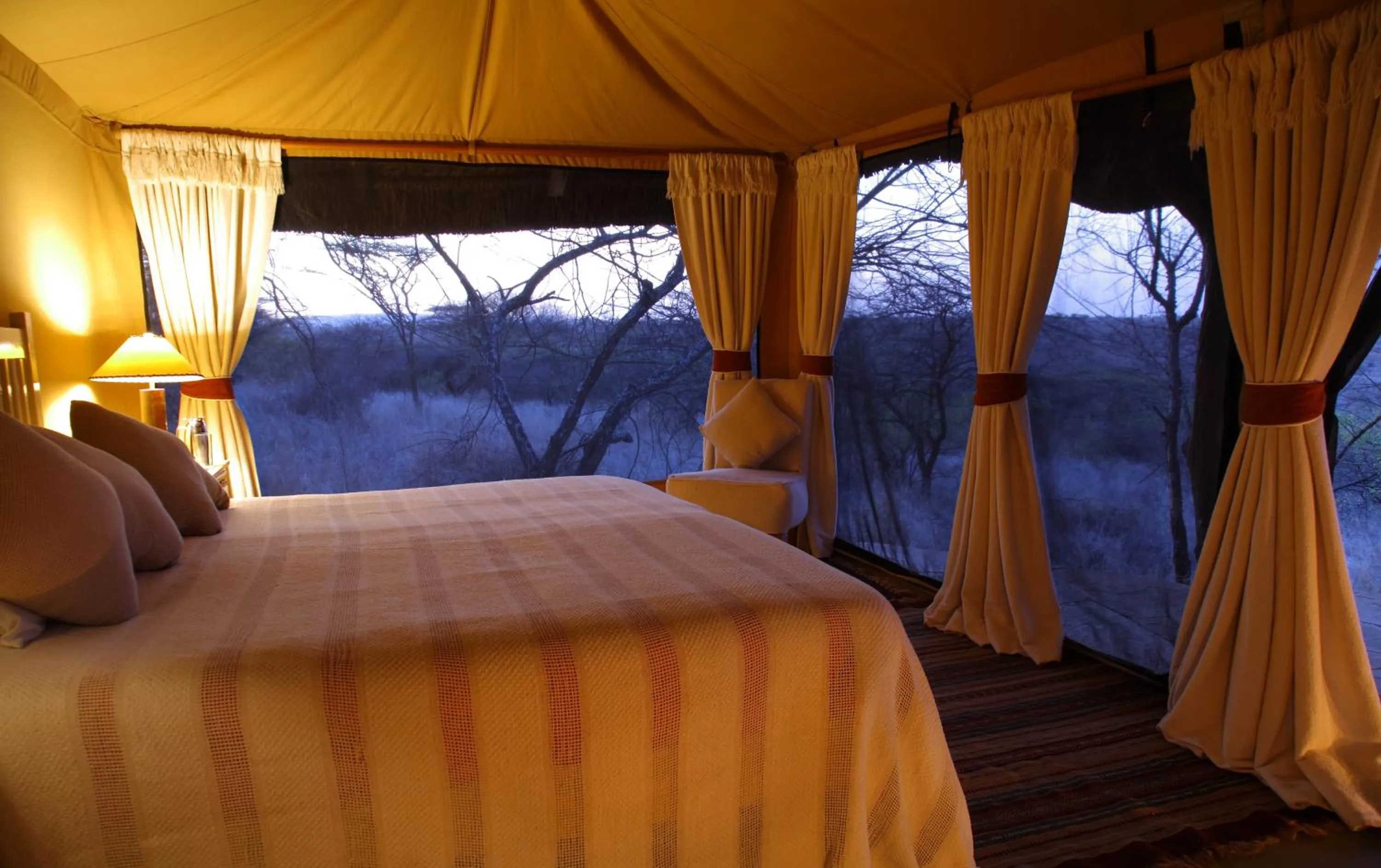 Bed in Elewana Lewa Safari Camp