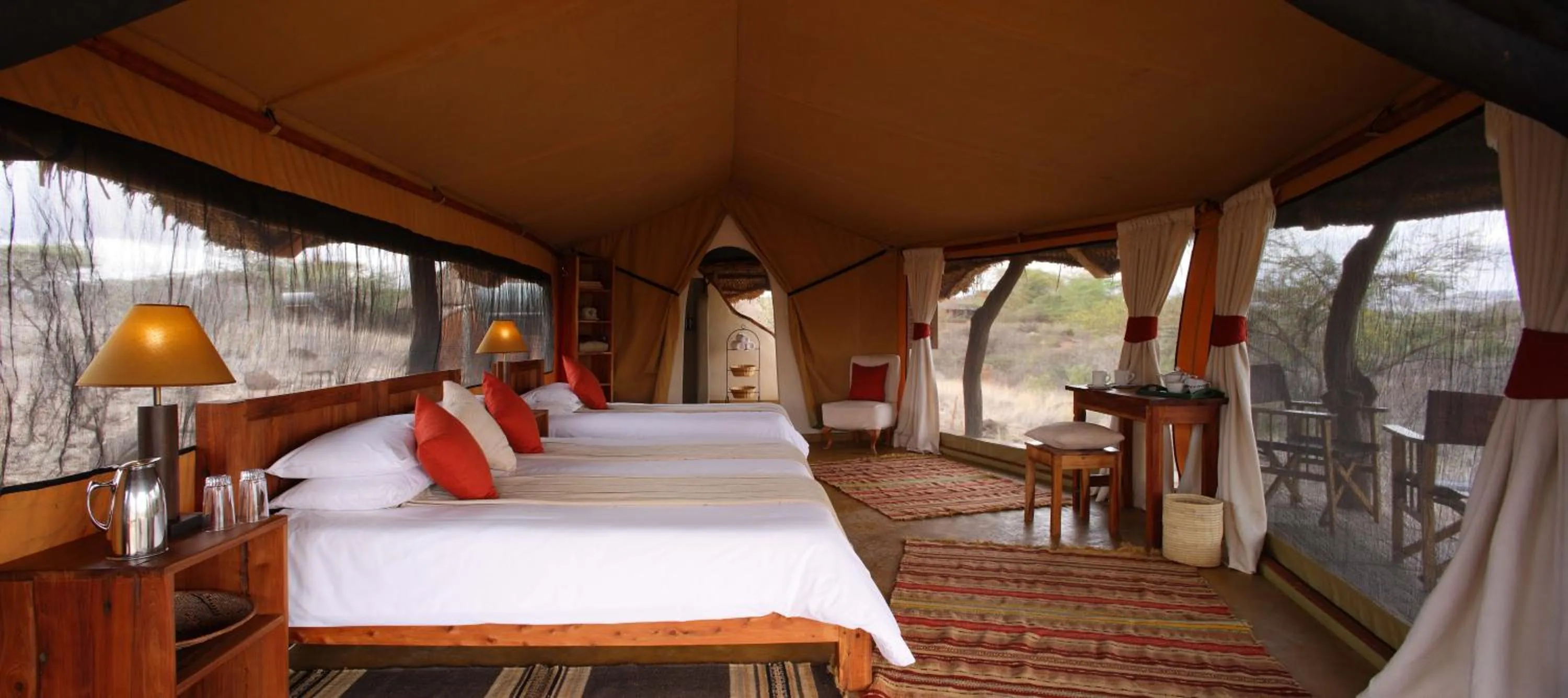 Bed in Elewana Lewa Safari Camp