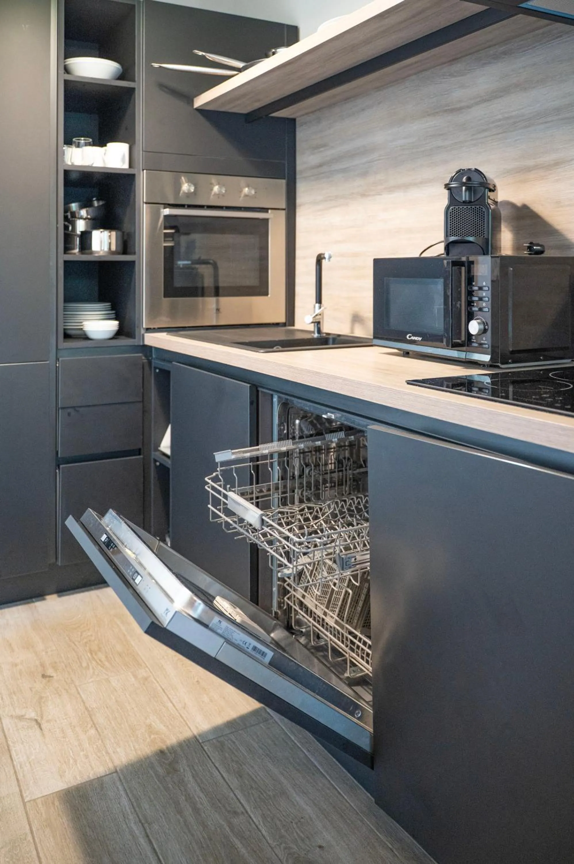 Kitchen or kitchenette in Residence Via Di Francia