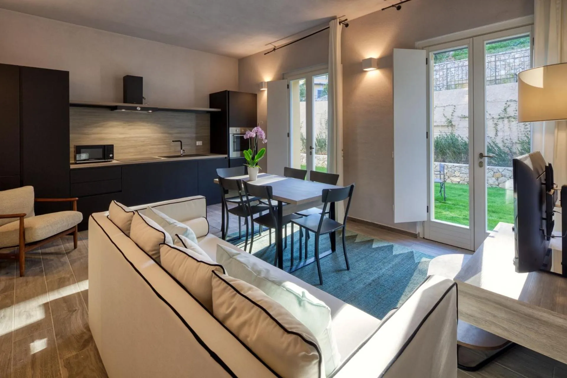 Kitchen or kitchenette in Residence Via Di Francia