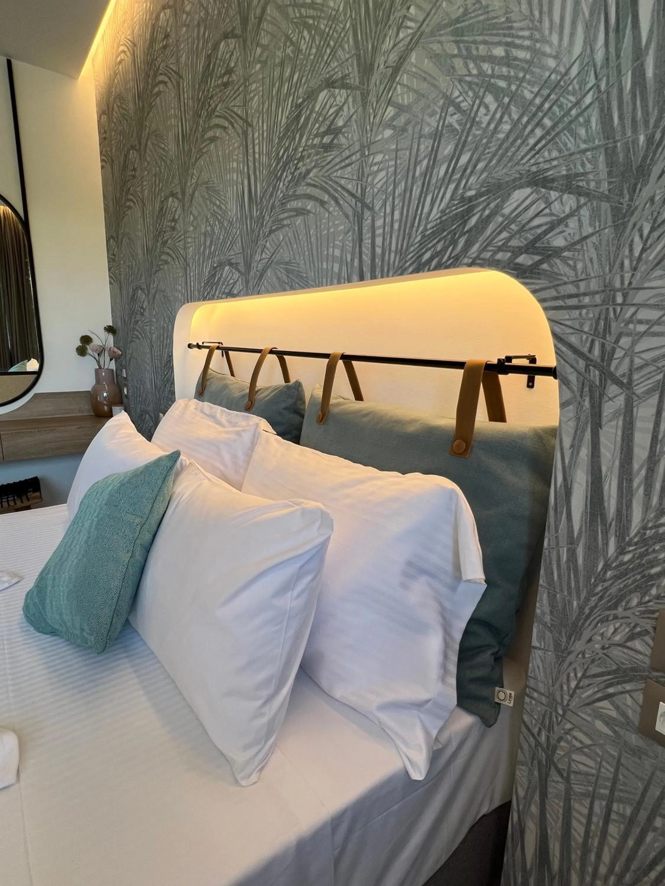 Bed in Aelia Apartments