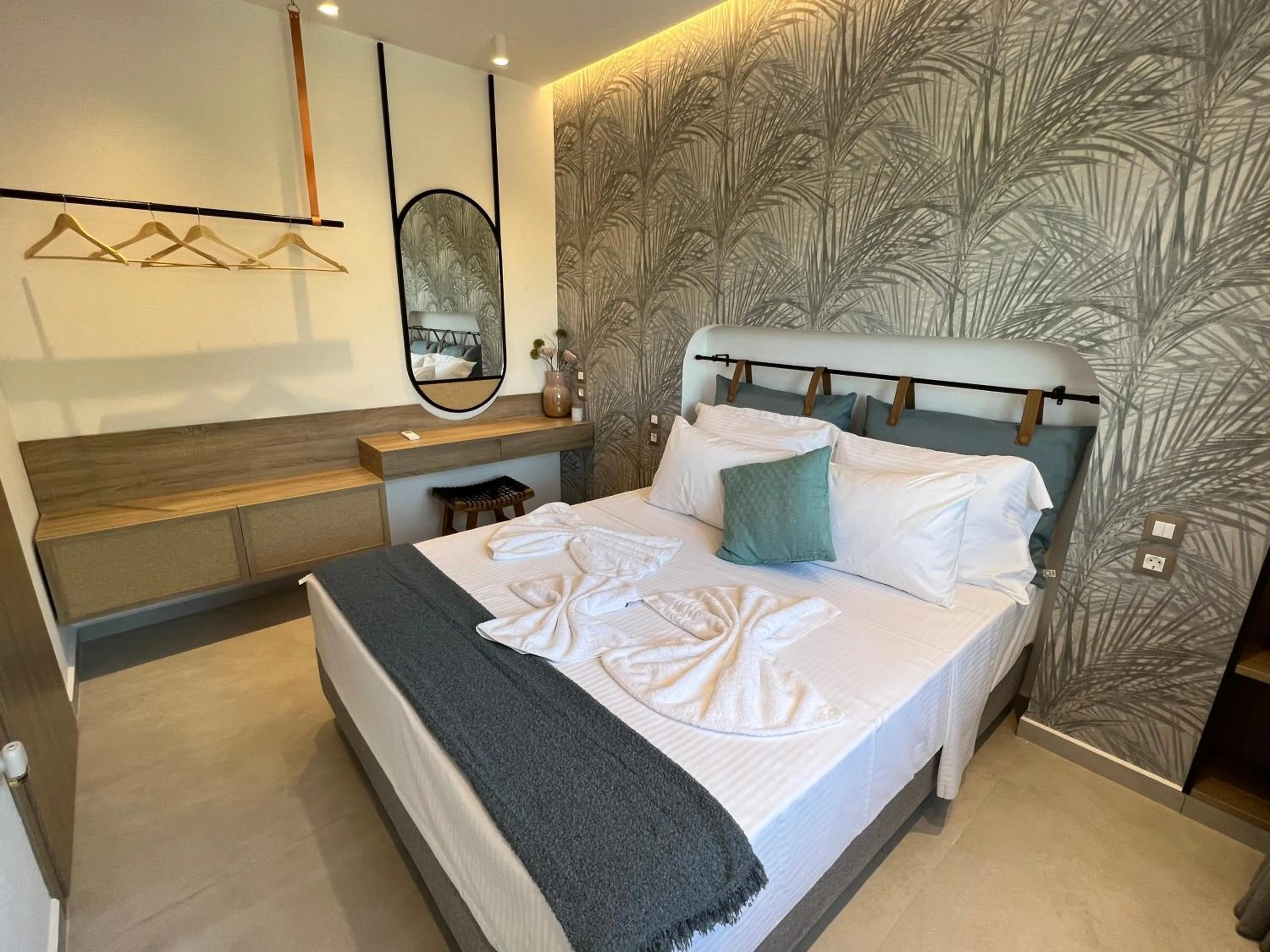 Bed in Aelia Apartments