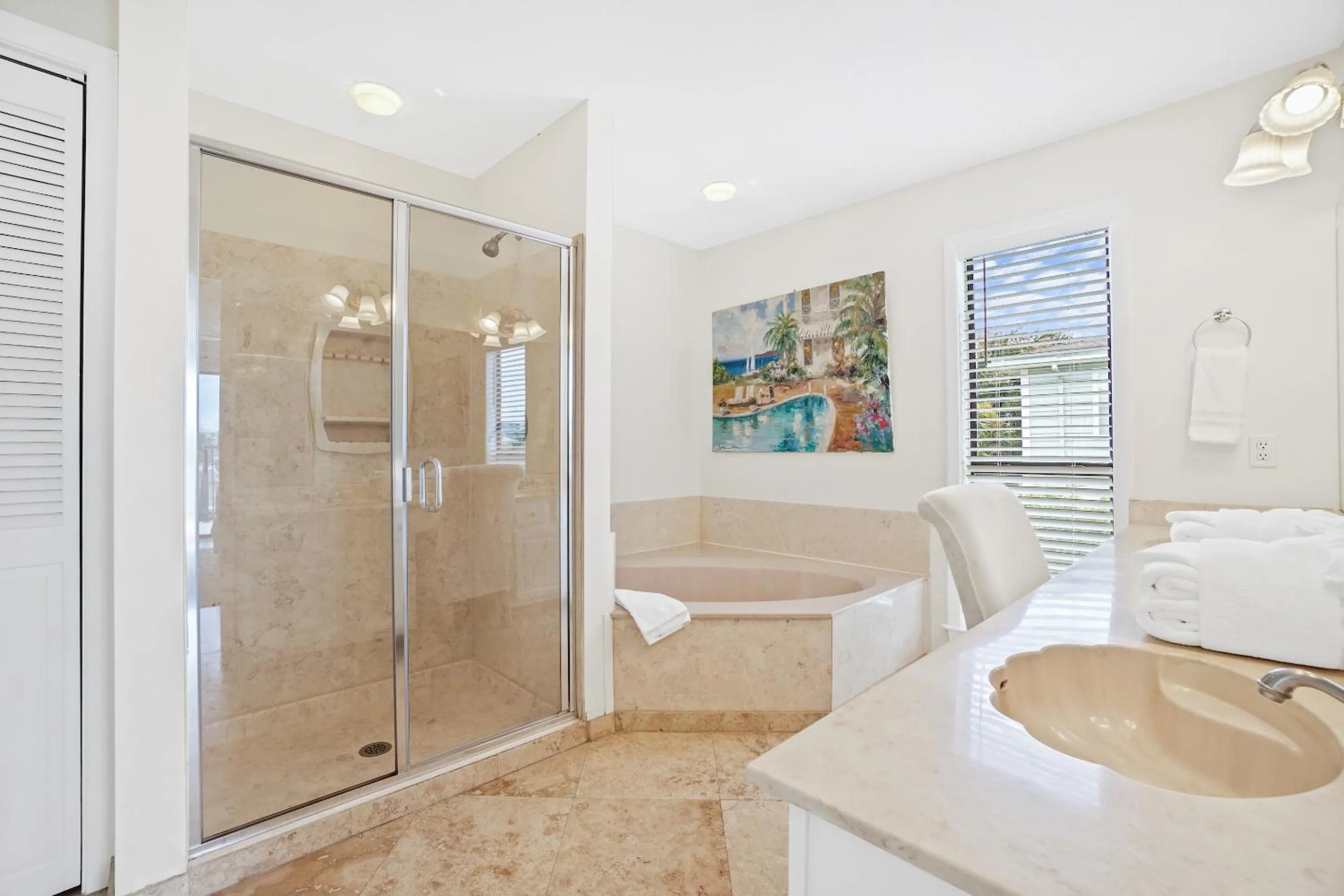 Shower in Destin Beach House - Happy Harbor House by Panhandle Getaways