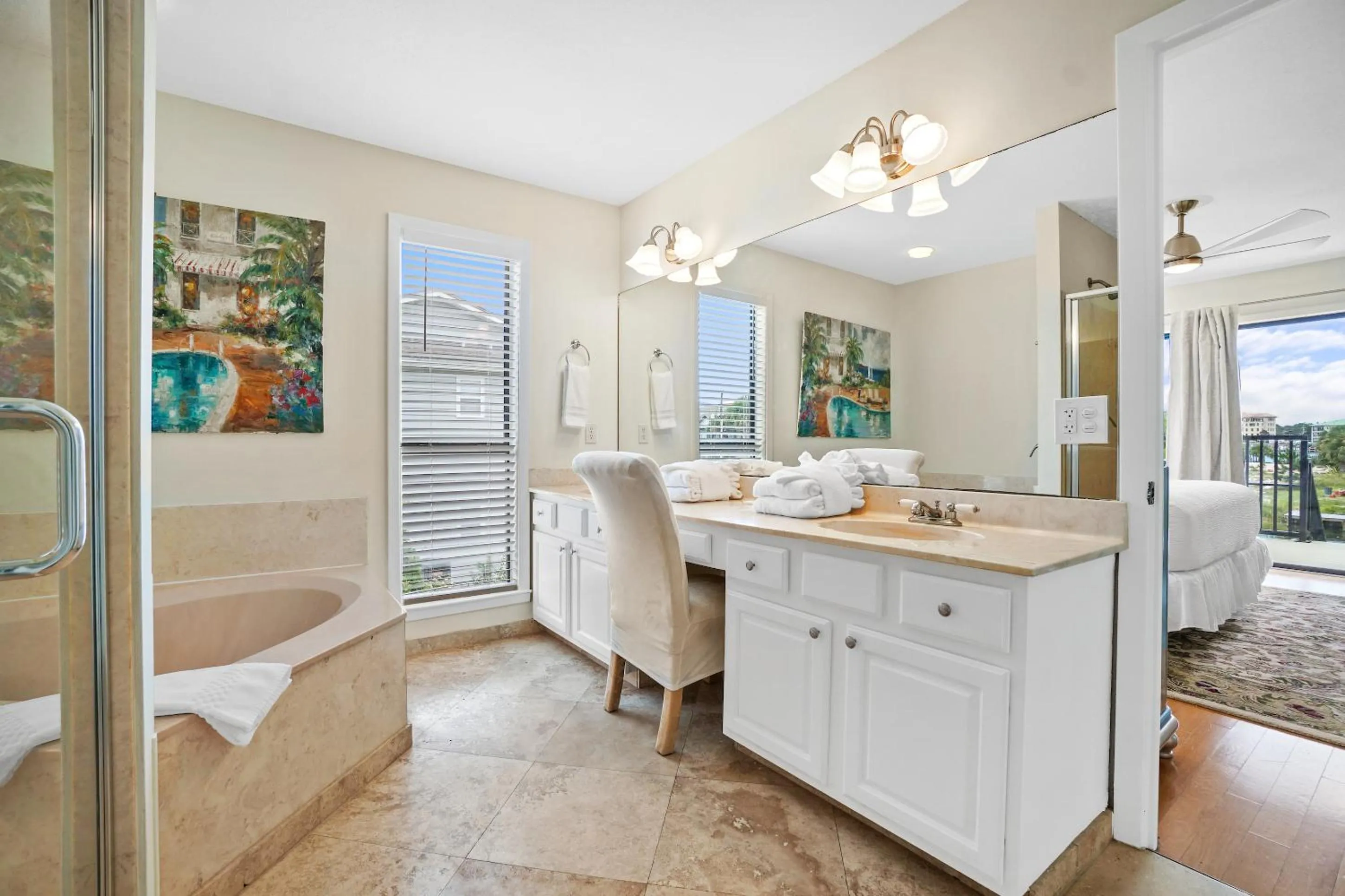 Shower in Destin Beach House - Happy Harbor House by Panhandle Getaways