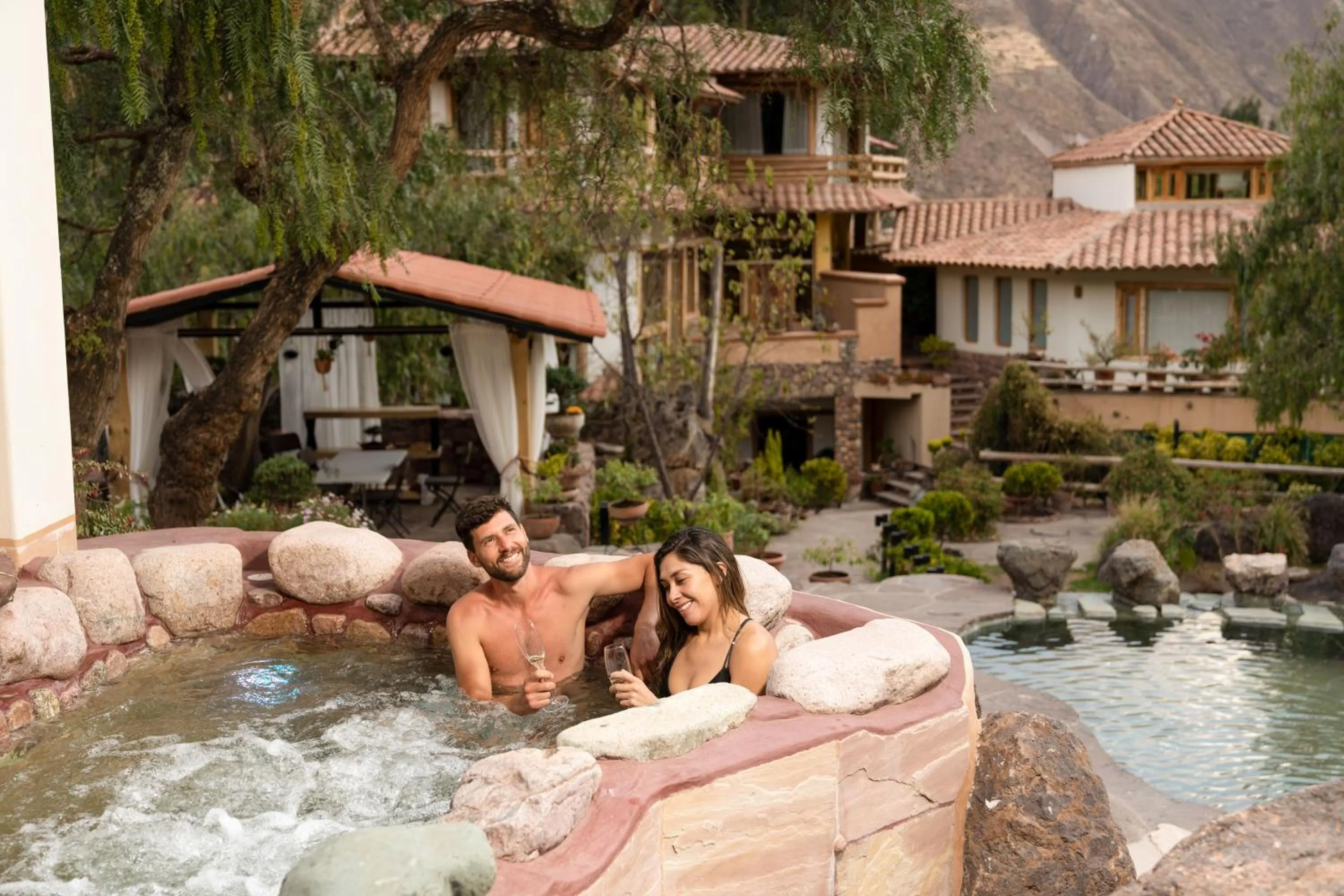 Hot Tub in CASA RAIZ Handmade House Luxury Stay