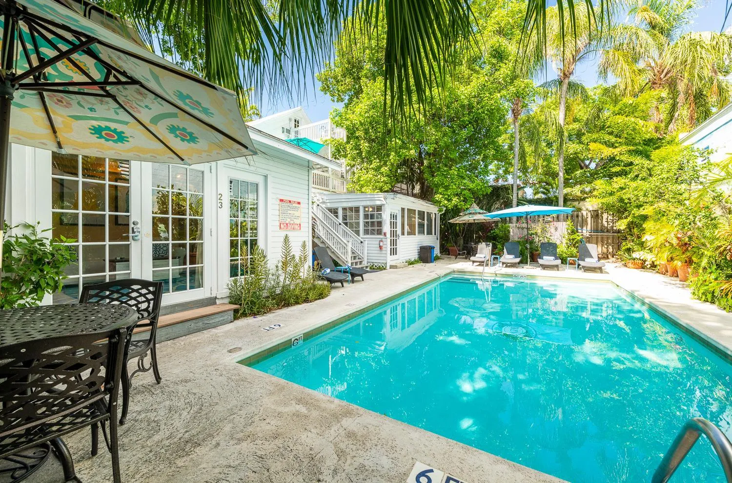 Pool view in Rose Lane Villas