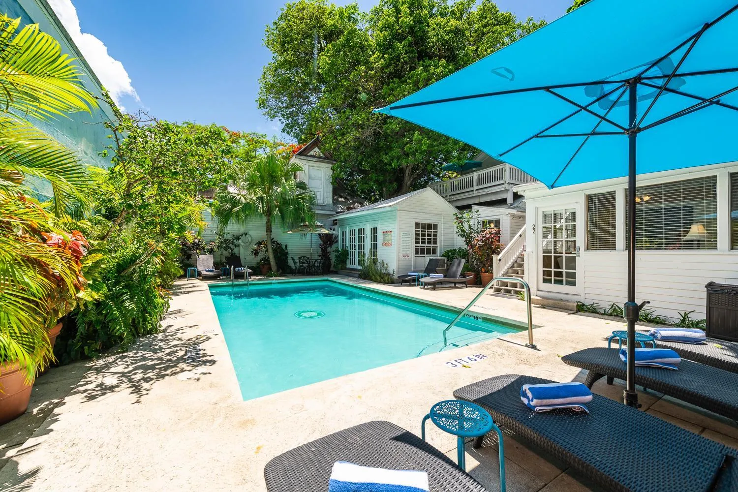Pool view in Rose Lane Villas