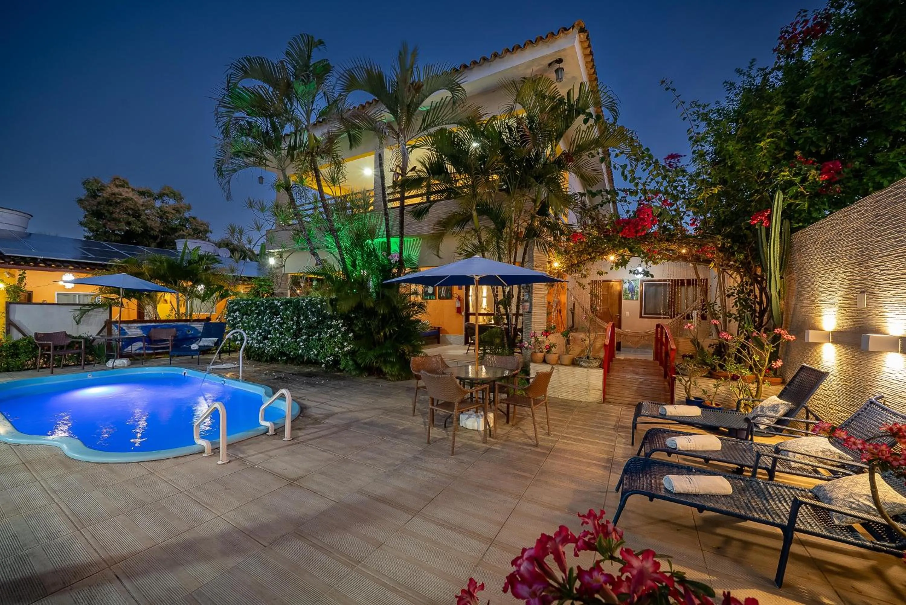 Night in Pousada Som dos Pássaros