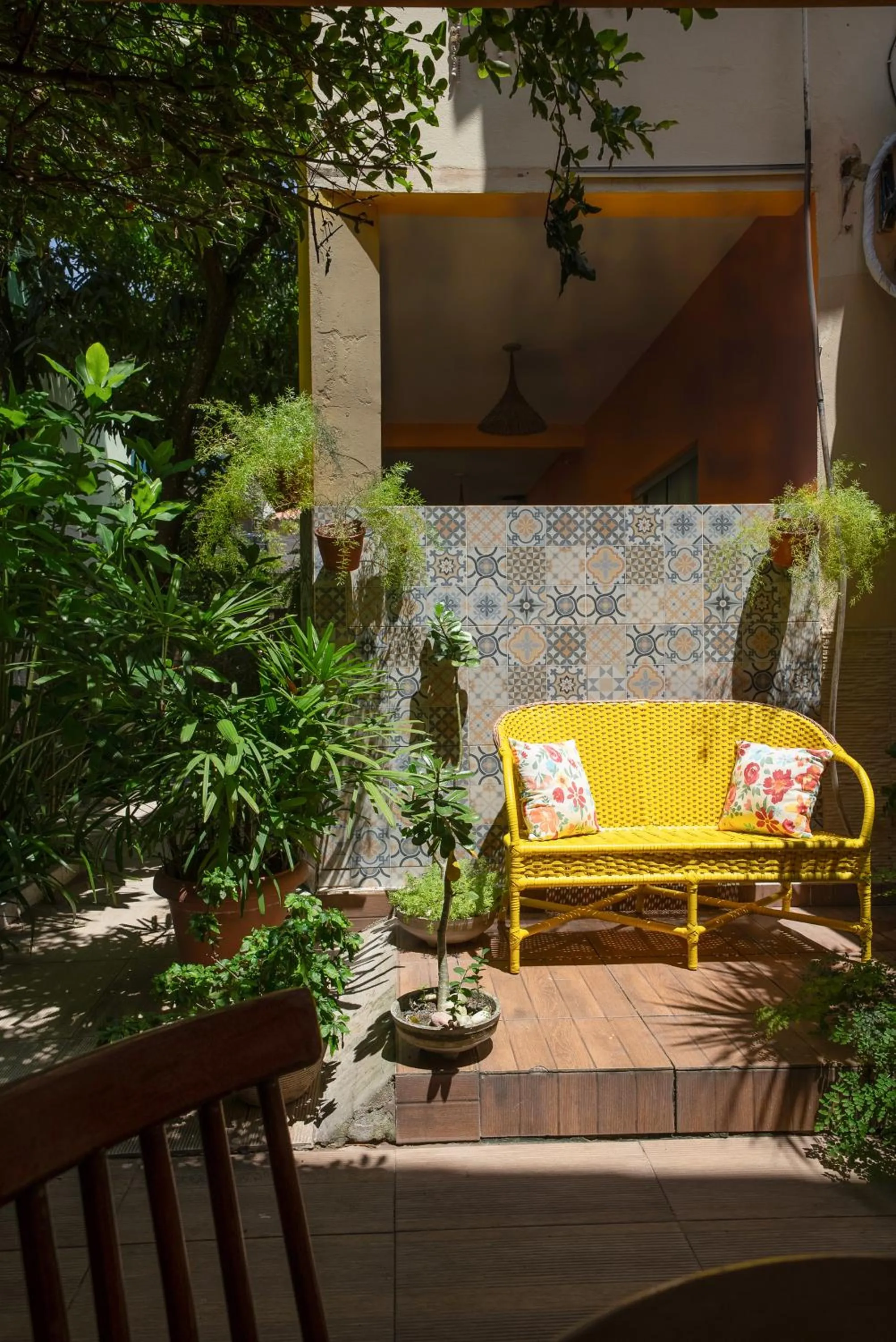 Patio in Pousada Som dos Pássaros