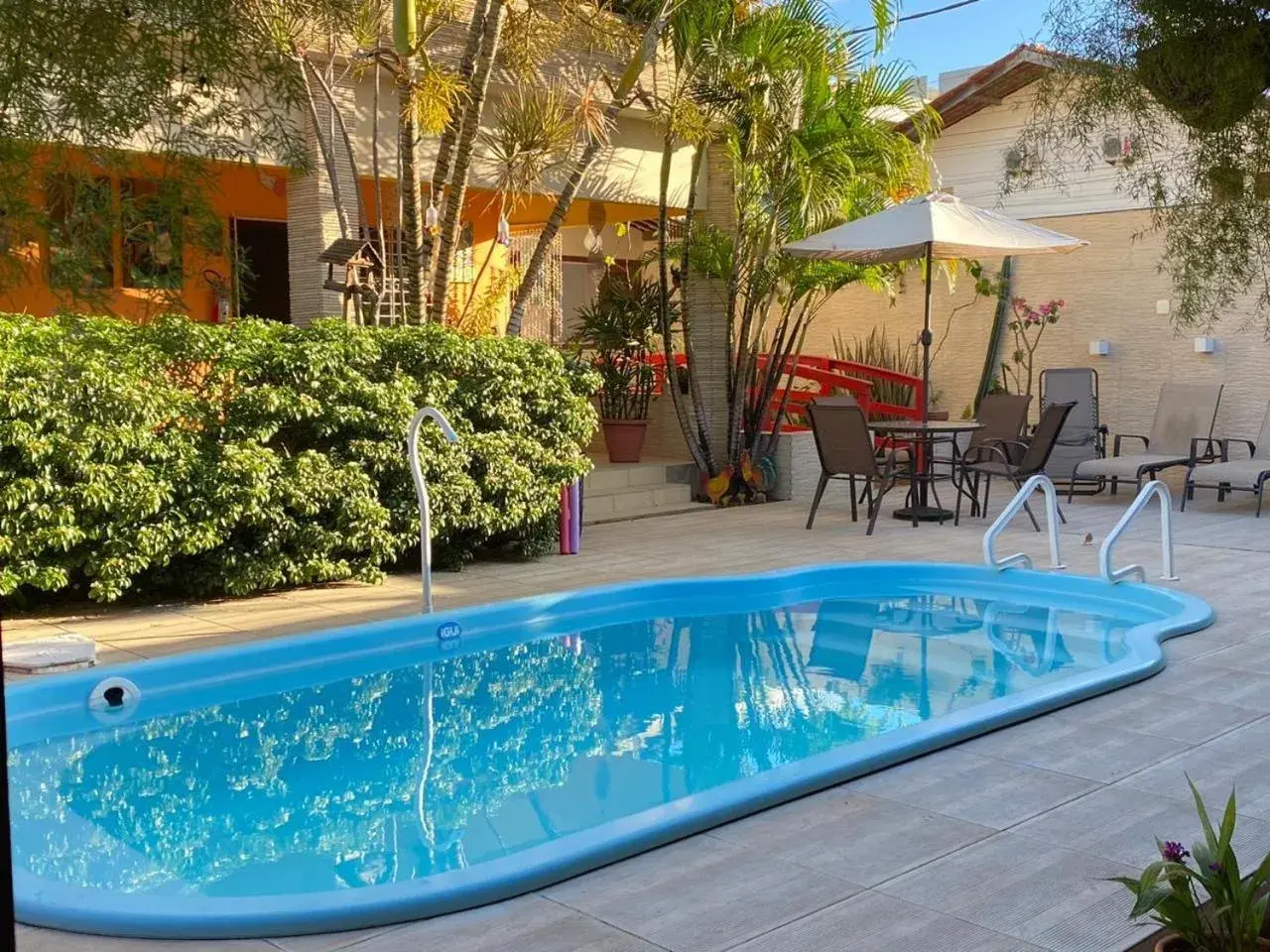 Pool view in Pousada Som dos Pássaros Pool view in Pousada Som dos Pássaros