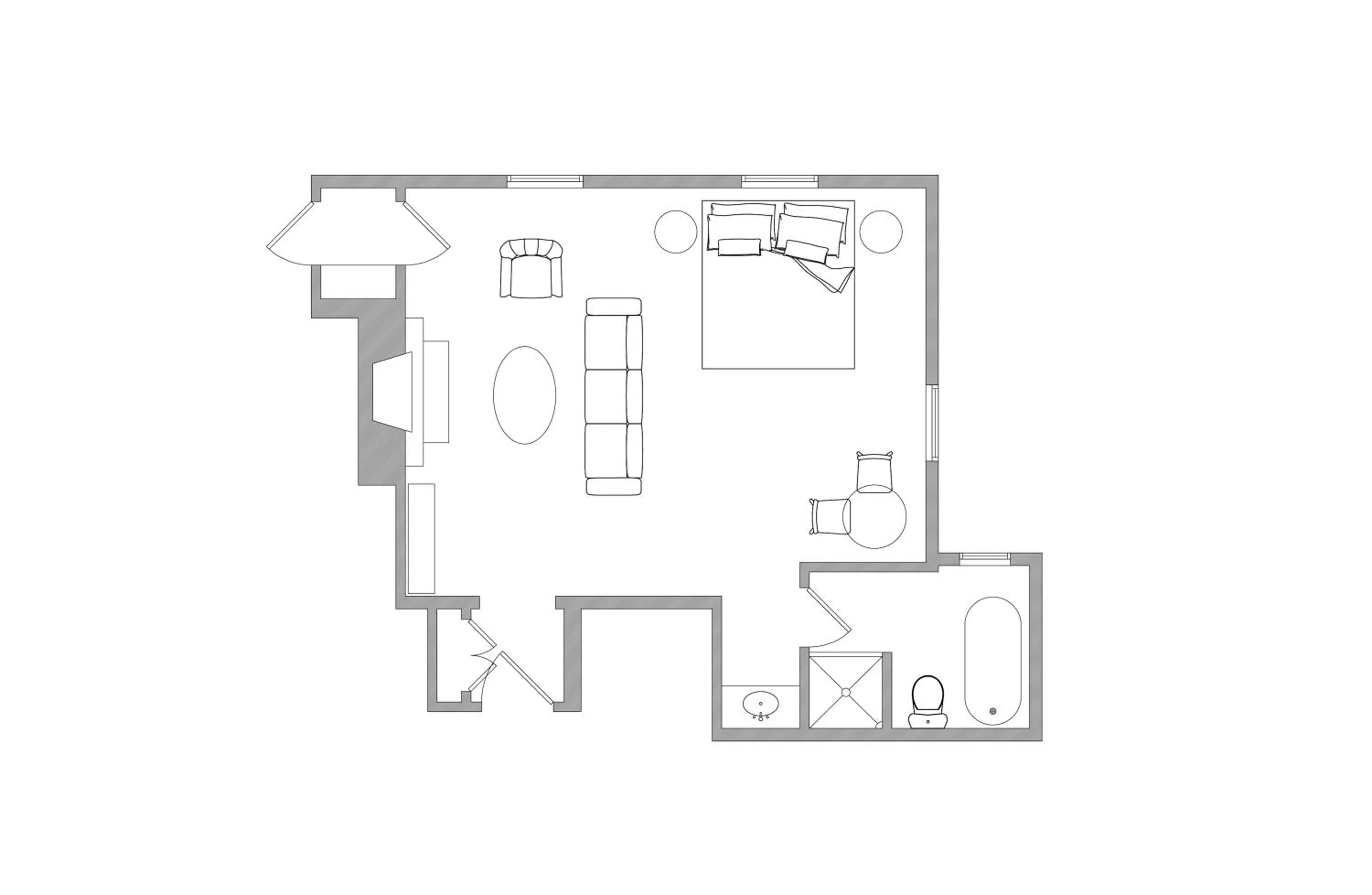 Floor plan in The Hotel Portsmouth - Downtown