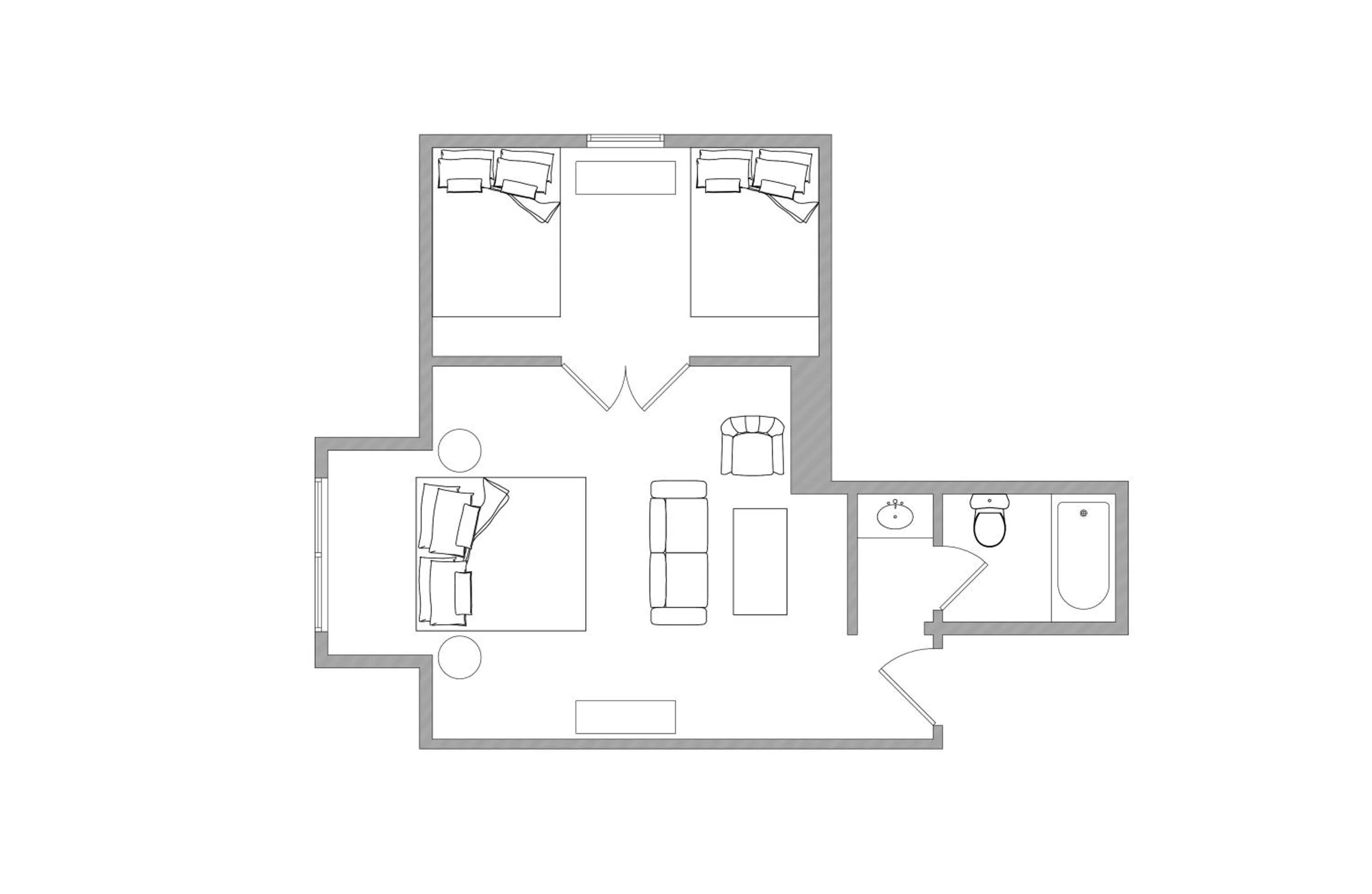 Floor plan in The Hotel Portsmouth - Downtown